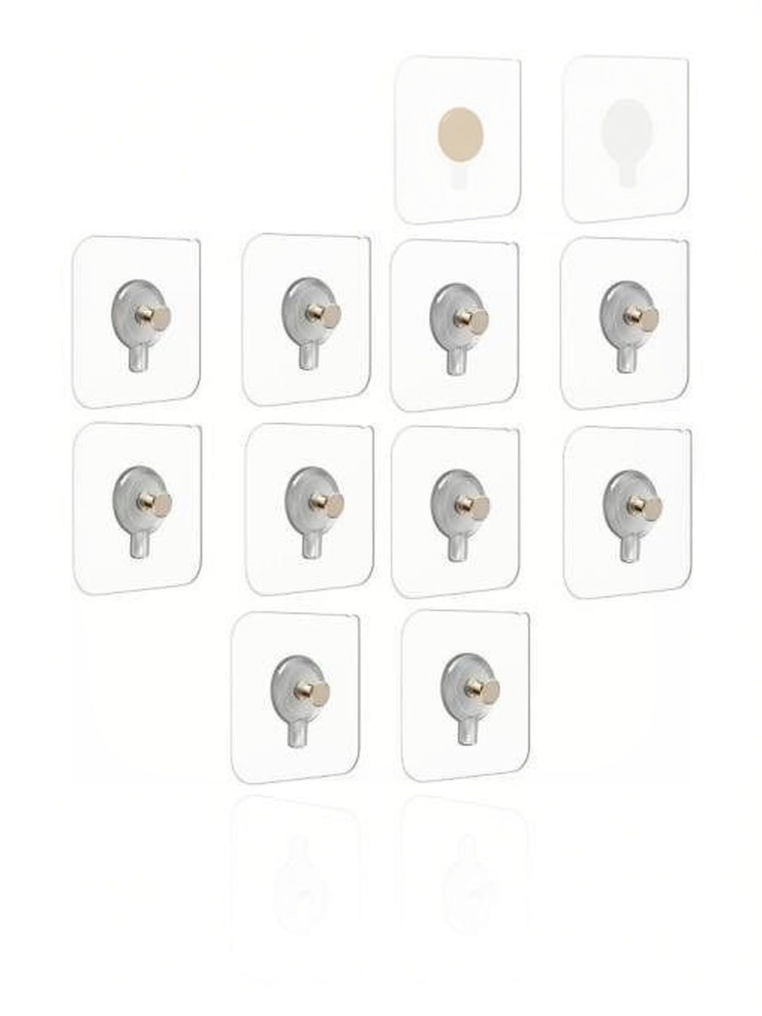 MERCEHIVE 8-Pcs Transparent Metal Hooks-picture-2