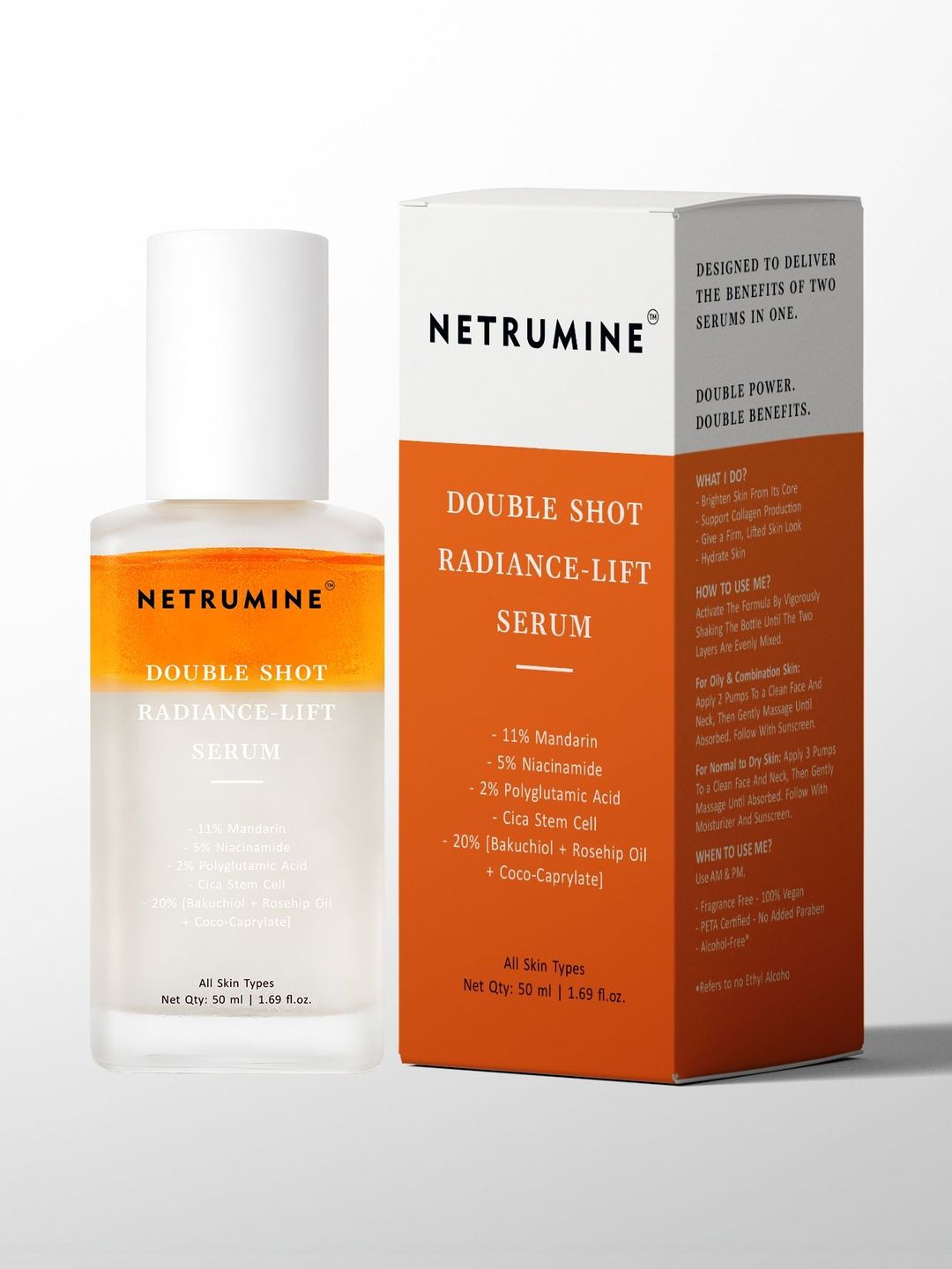 NETRUMINE Double Shot Radiance-Lift Face Serum - 50 ml-image-4