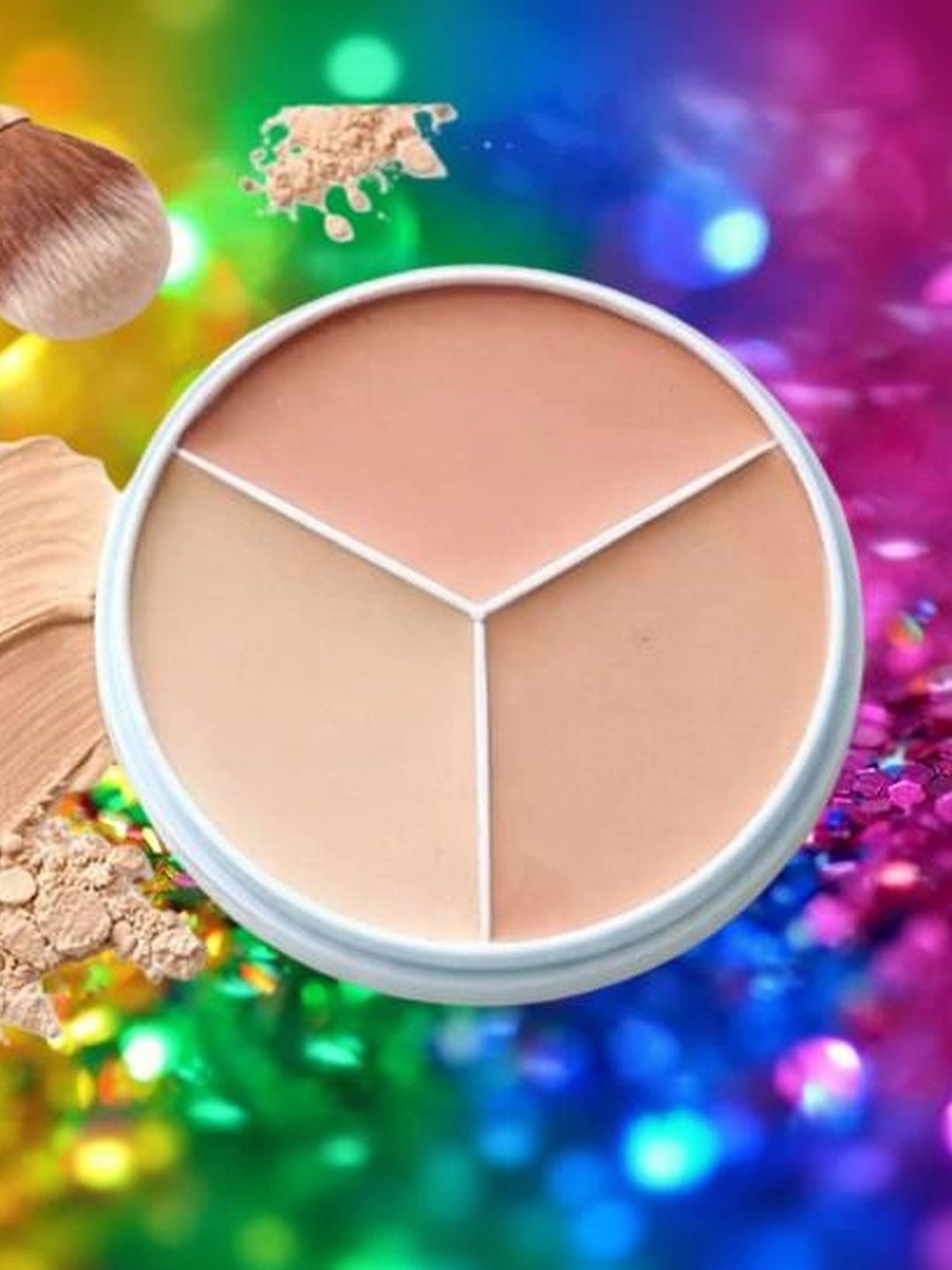 JEBU 3 In 1 Face Concealer Palette For Dark Circles-picture-19