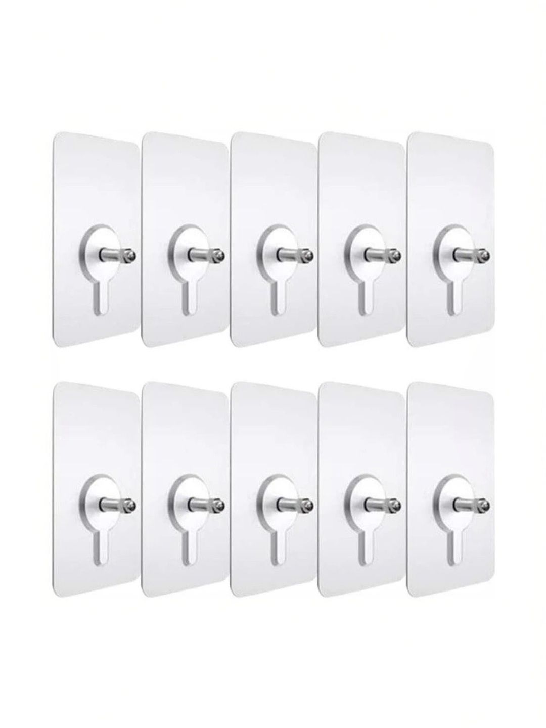 MERCEHIVE 10-Pcs Transparent Metal Wall Hooks-picture-18