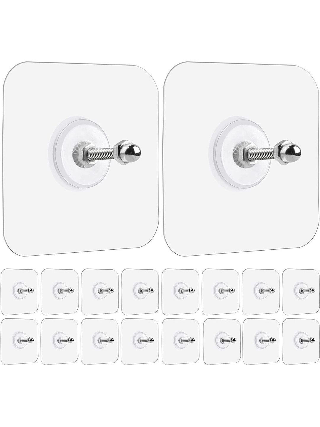 MERCEHIVE Transparent 18-Pcs Metal Hooks and Holders-picture-15