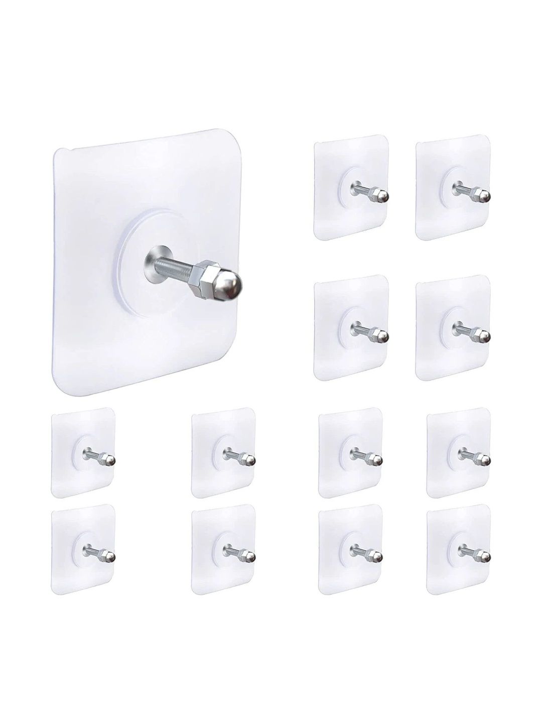 MERCEHIVE Set Of 11 Transparent Metal Hooks-picture-27