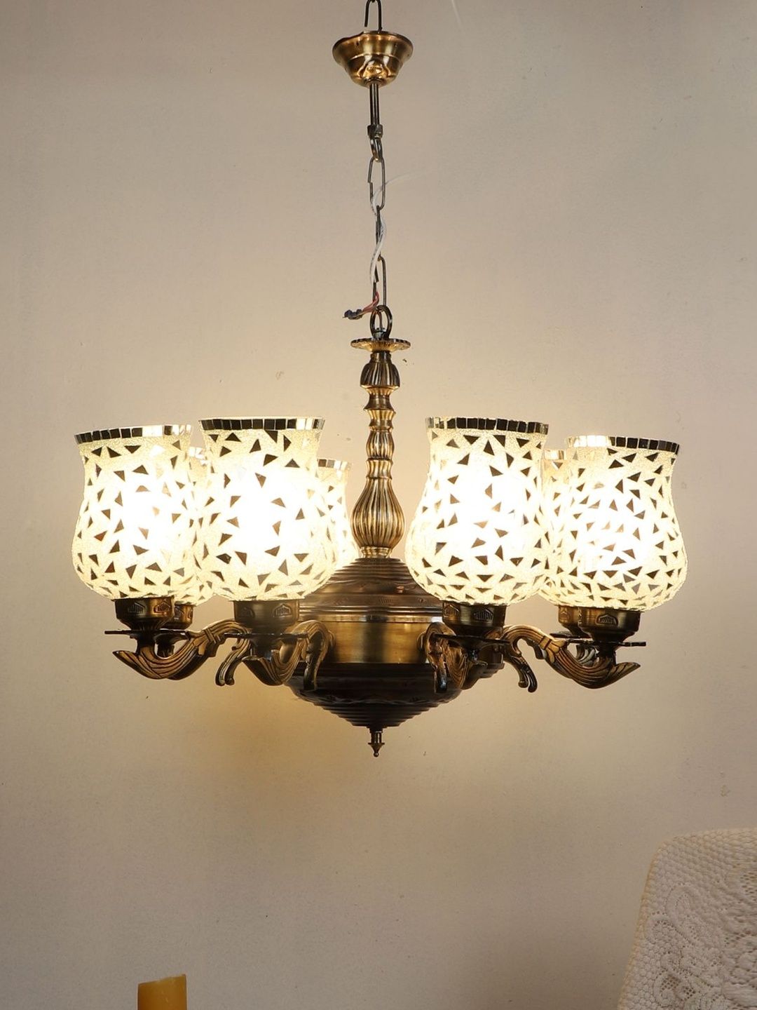 Myntra Elegant Homes Multicoloured Textured Traditional Ceiling Lamp-picture-36
