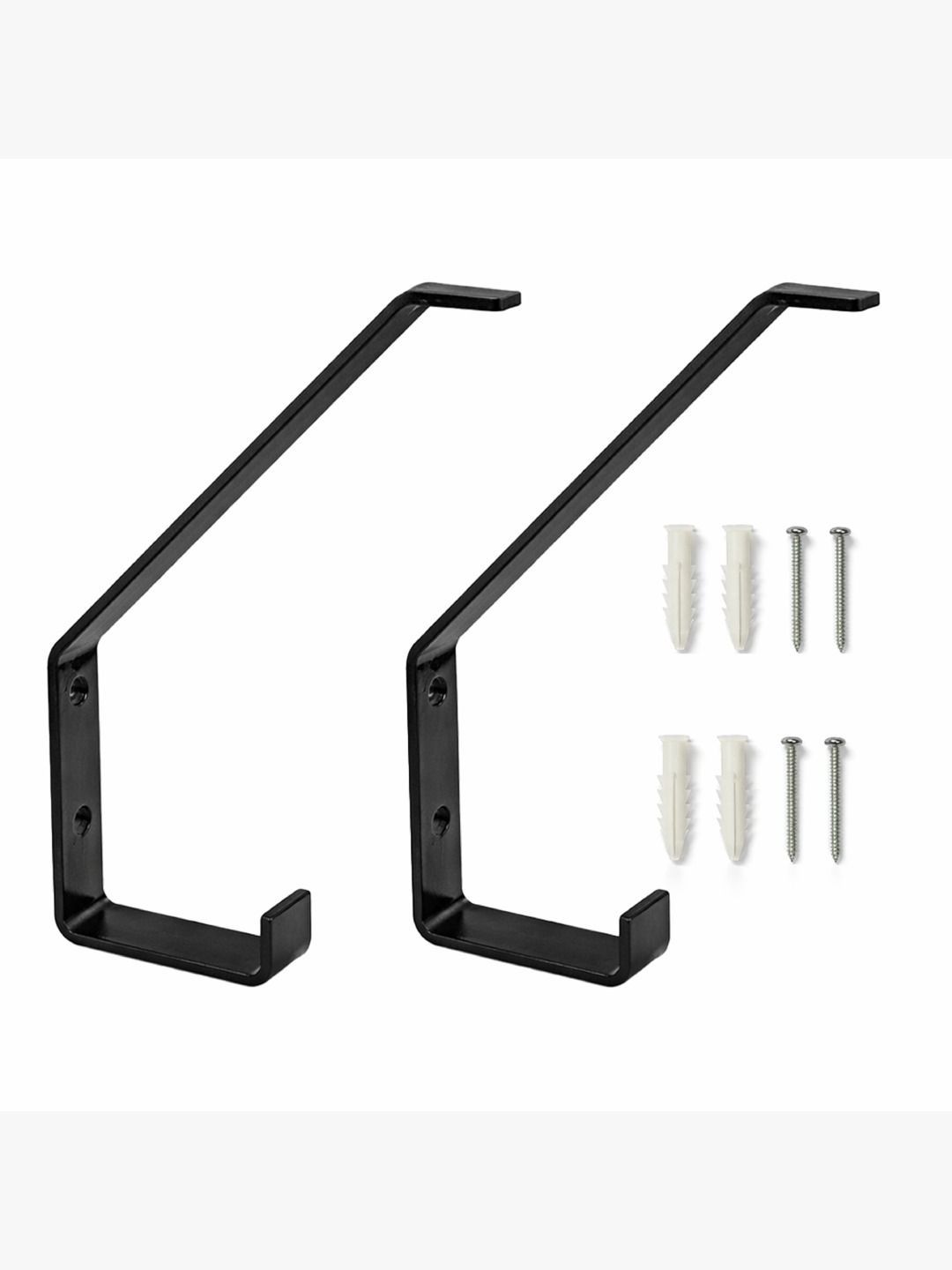 OBEROI'S TRADERS Set Of 2 Black Wall Mount Helmet Holder-picture-43