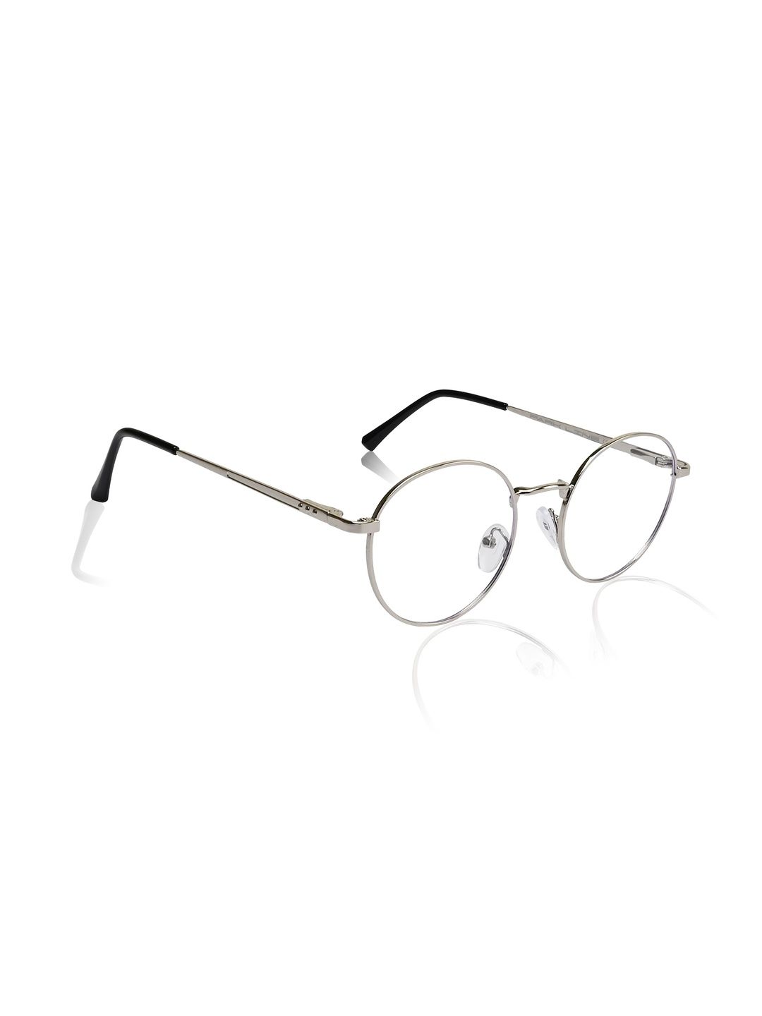PARK LINE Men Clear Lens & Silver-Toned Round Sunglasses with-image-5