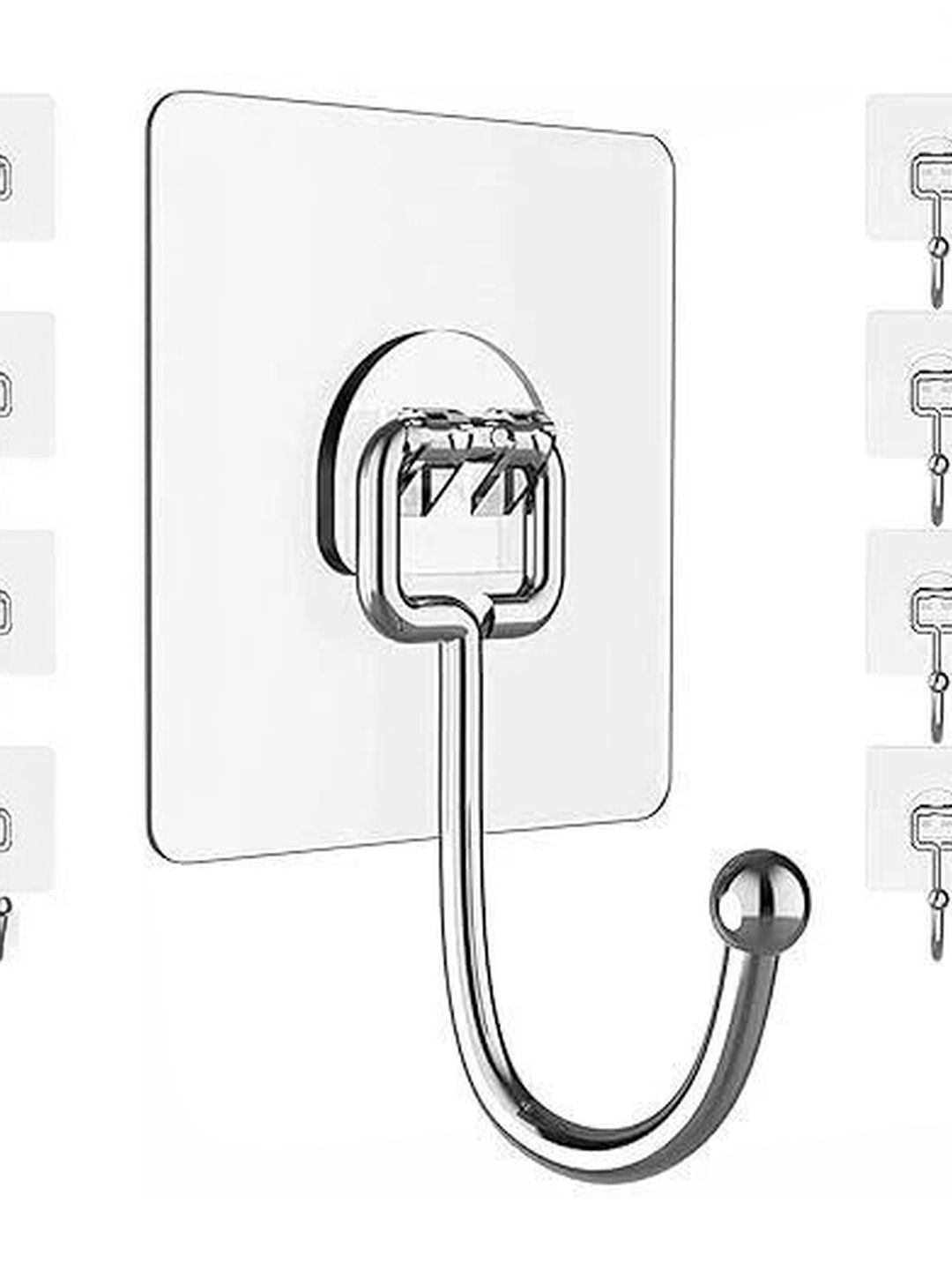 MERCEHIVE Set Of 15 Transparent Adhesive Wall Hooks-picture-41