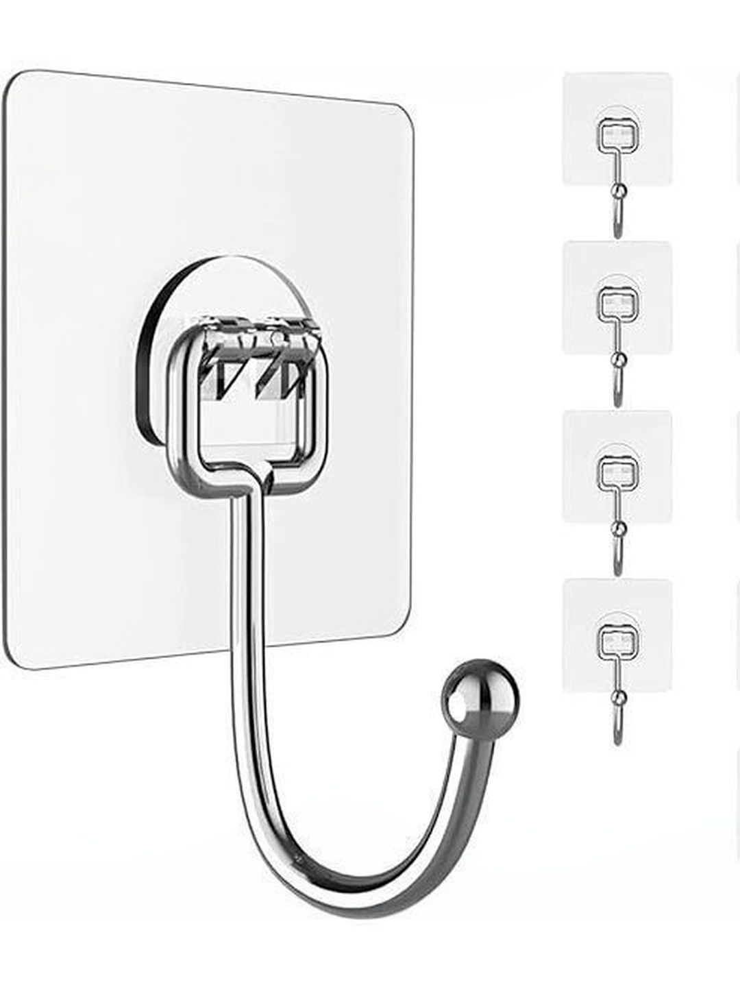 MERCEHIVE Set Of 10 Transparent Adhesive Wall Hooks-image-45