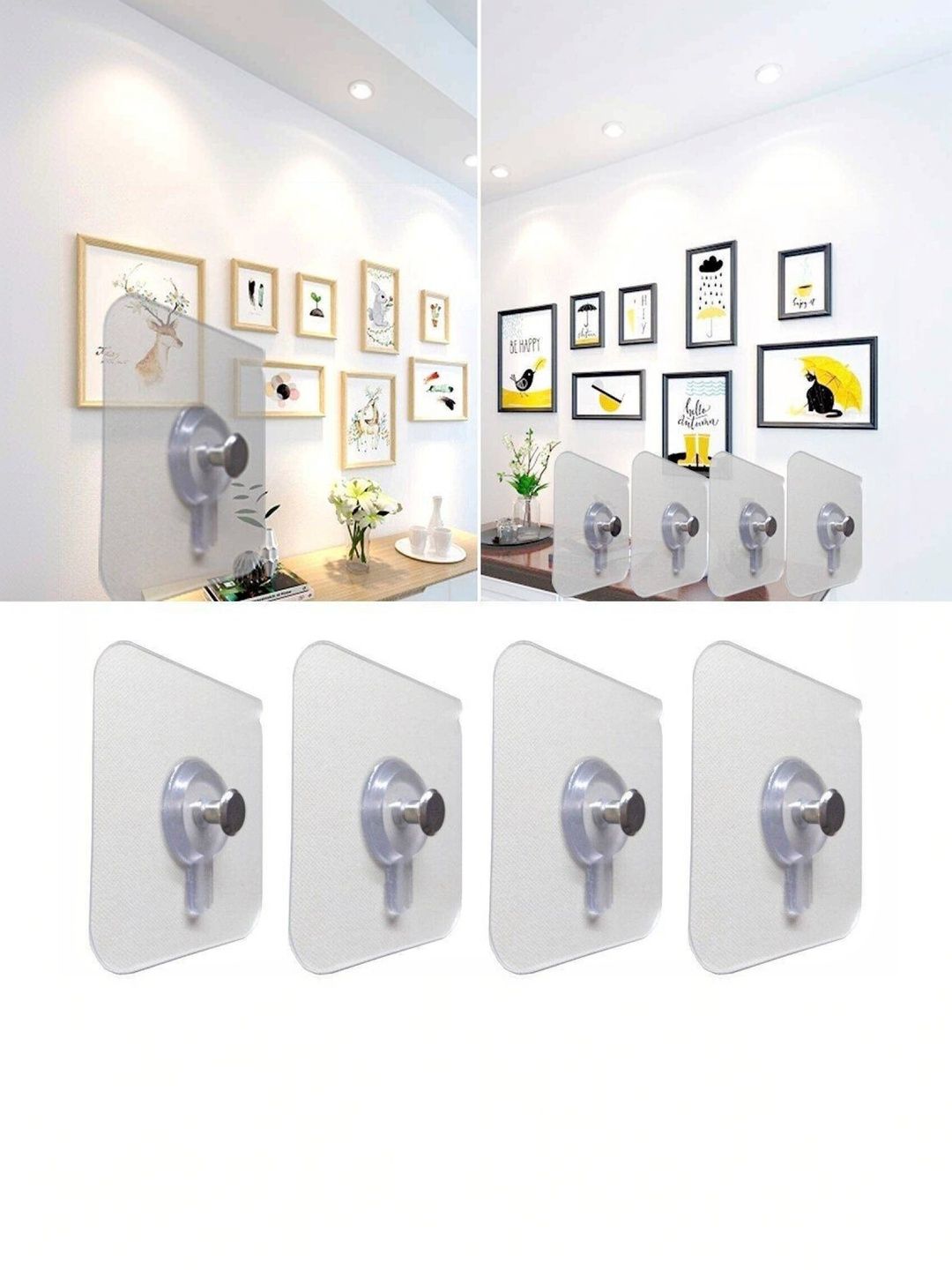 MERCEHIVE Set Of 8 Transparent Metal Hooks-picture-28