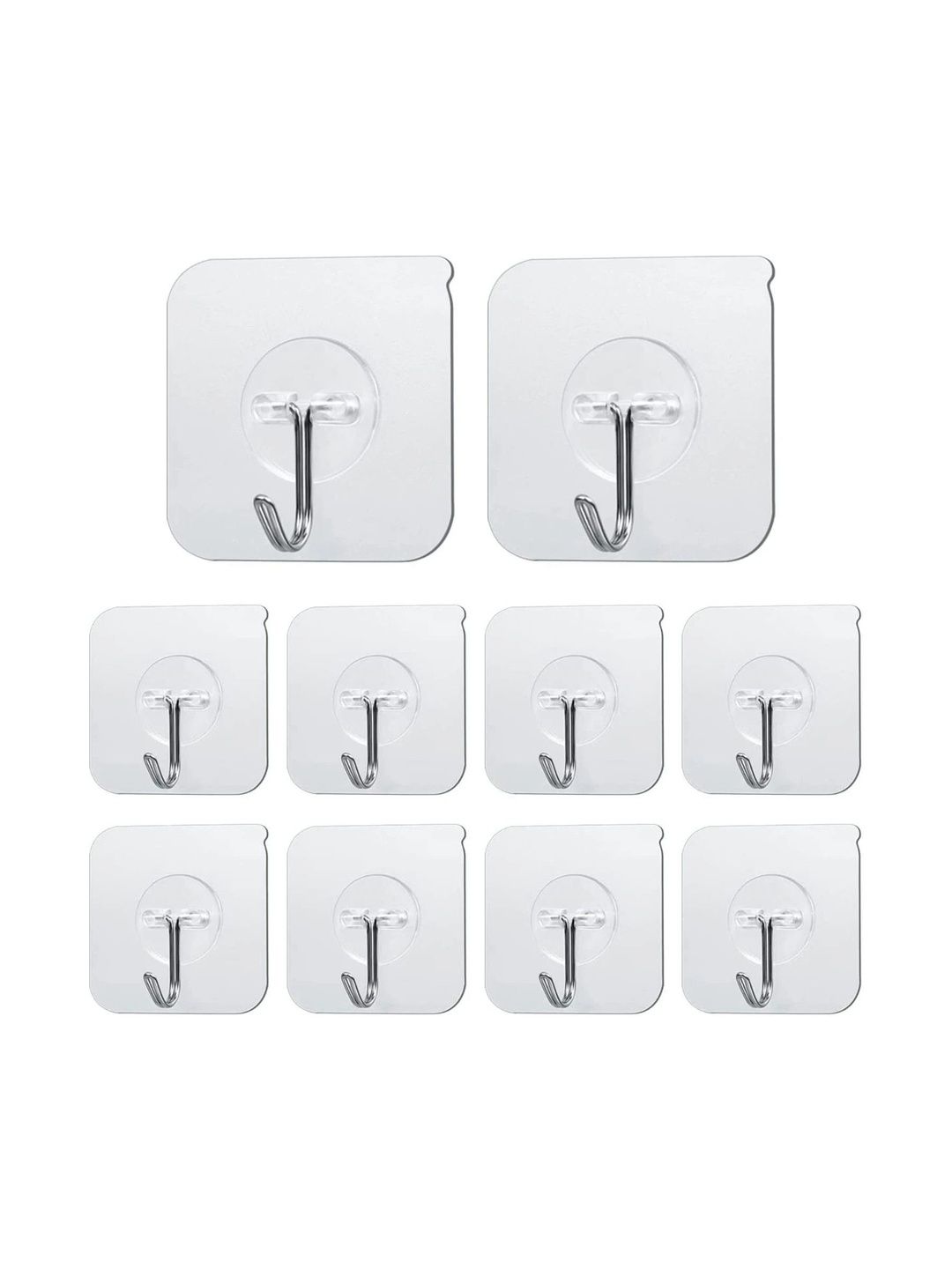 MERCEHIVE 10-Pcs Transparent Adhesive Hook-picture-10