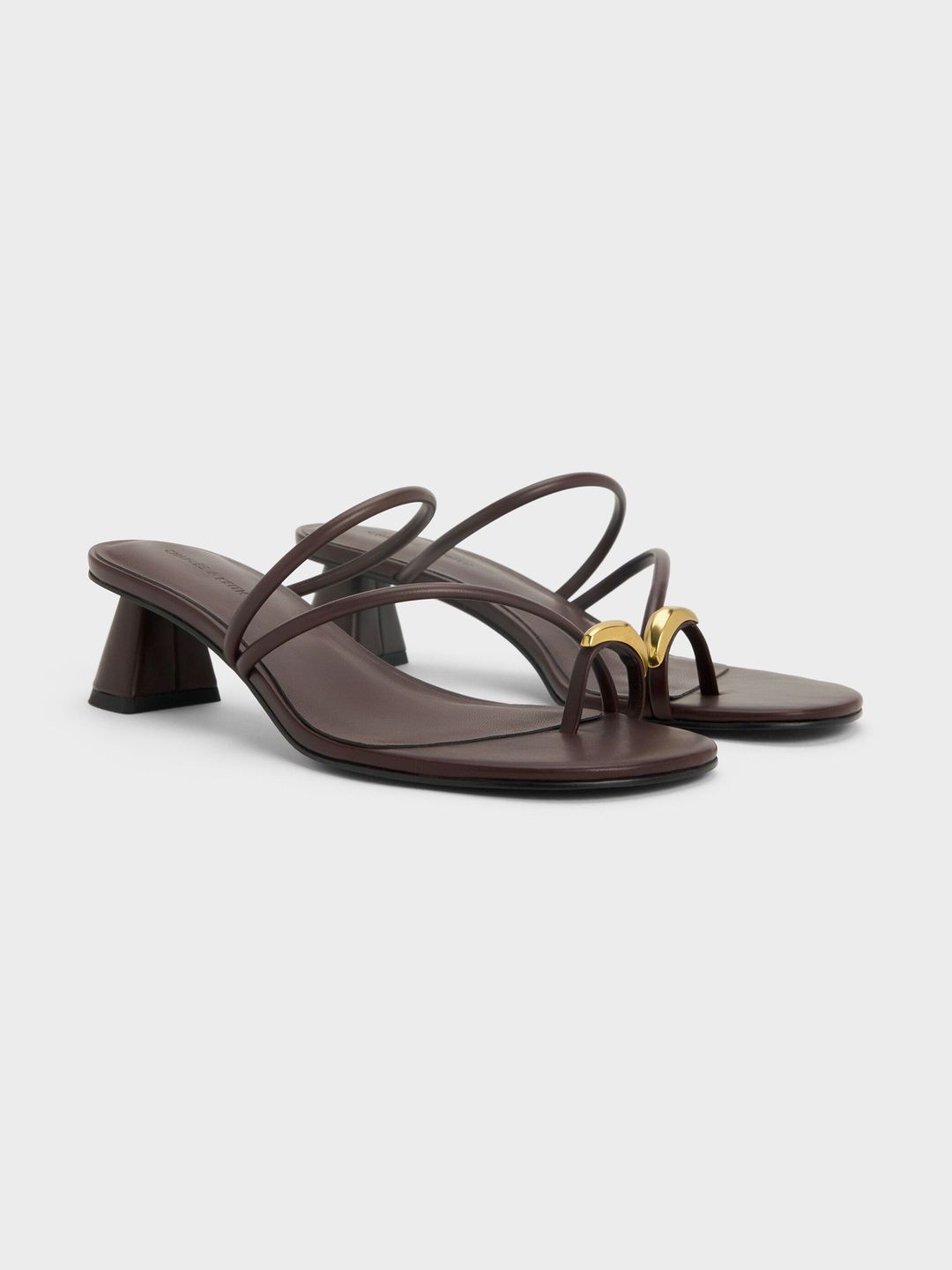 CHARLES & KEITH PU Block Sandals-image-32
