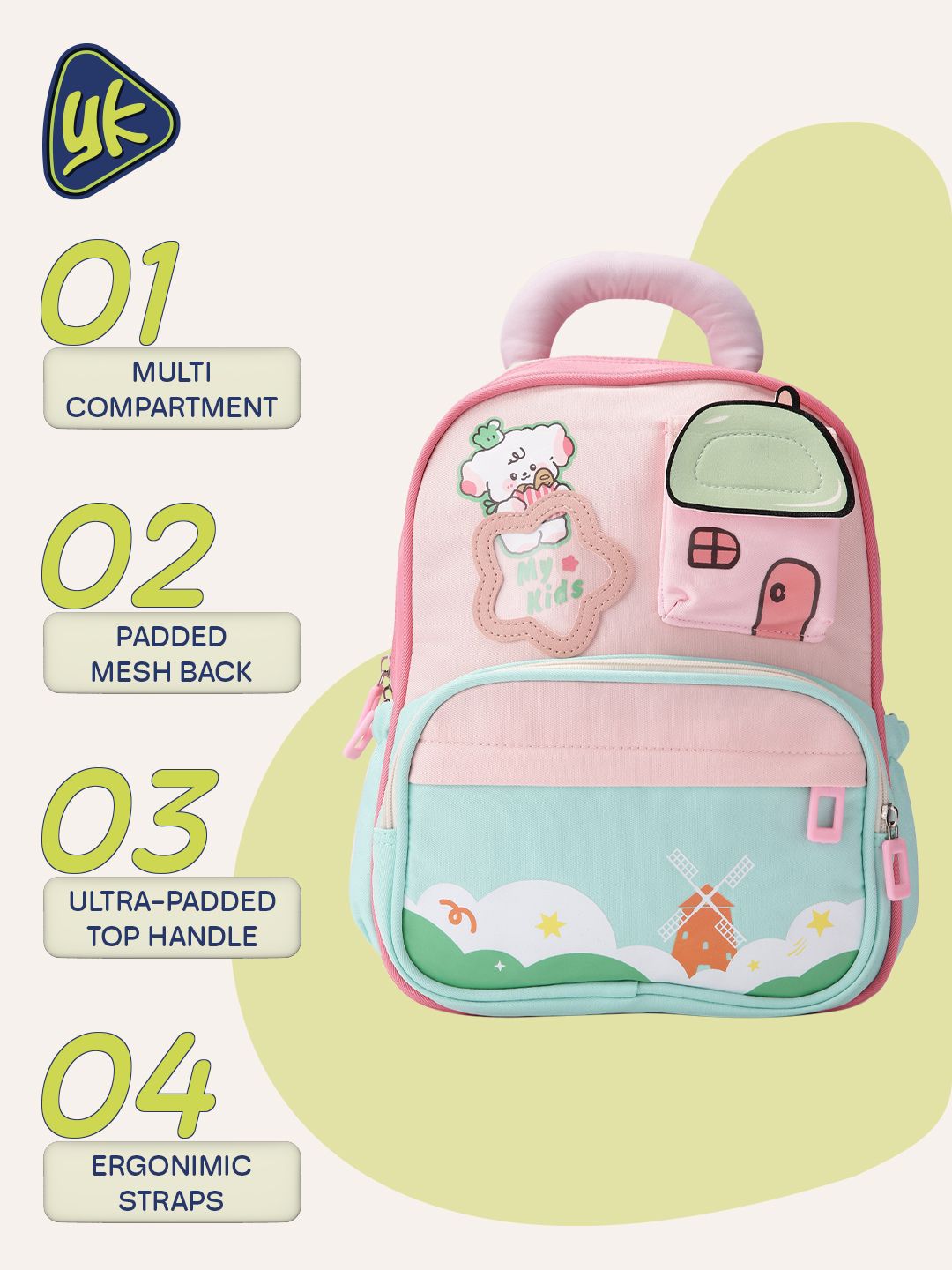 YK Unisex Kids Graphic Printed Backpack-image-36