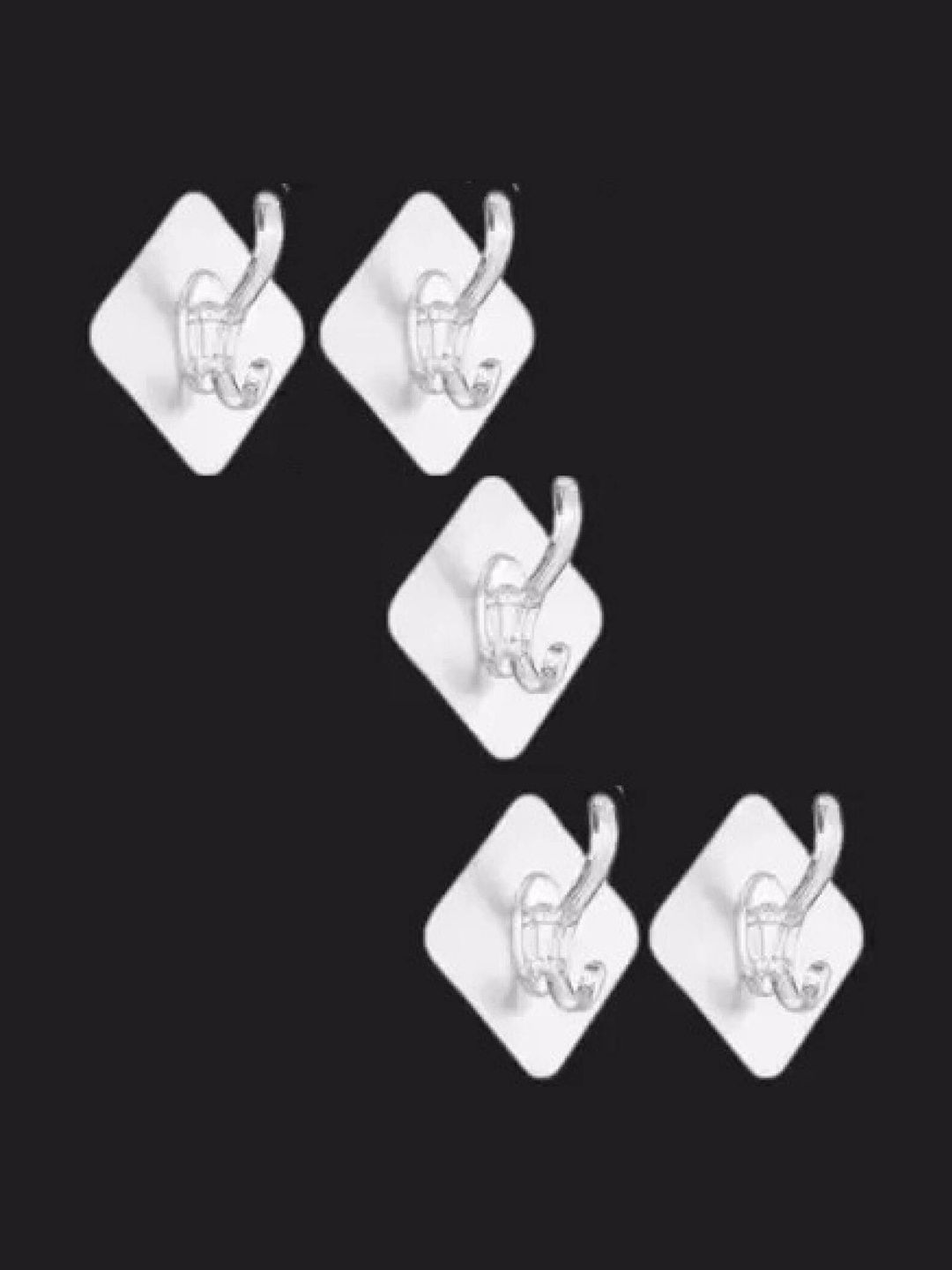 MERCEHIVE 5-Pcs Transparent Adhesive Hook-picture-45