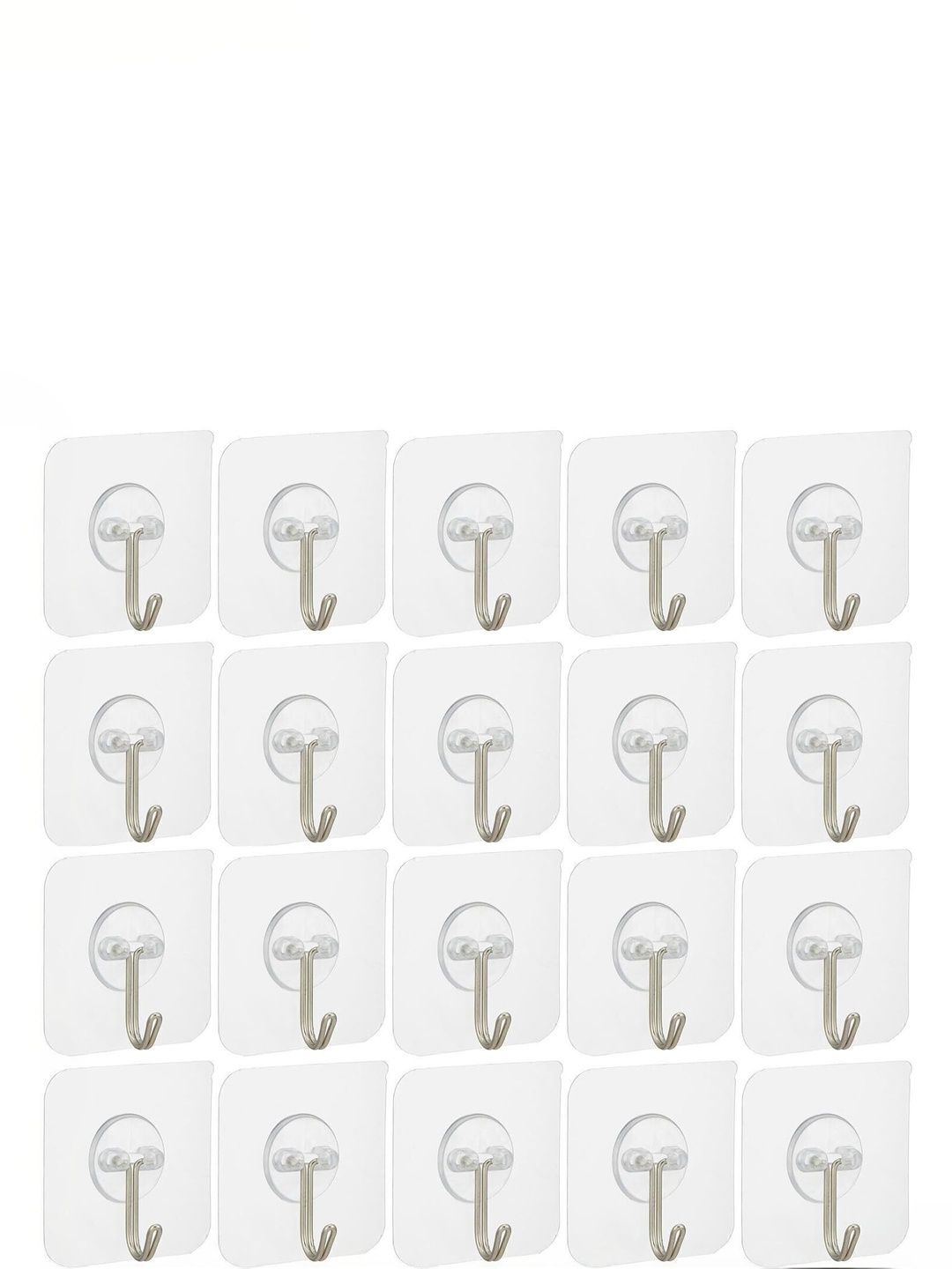 MERCEHIVE 20-Pcs Transparent Round Hooks-picture-14
