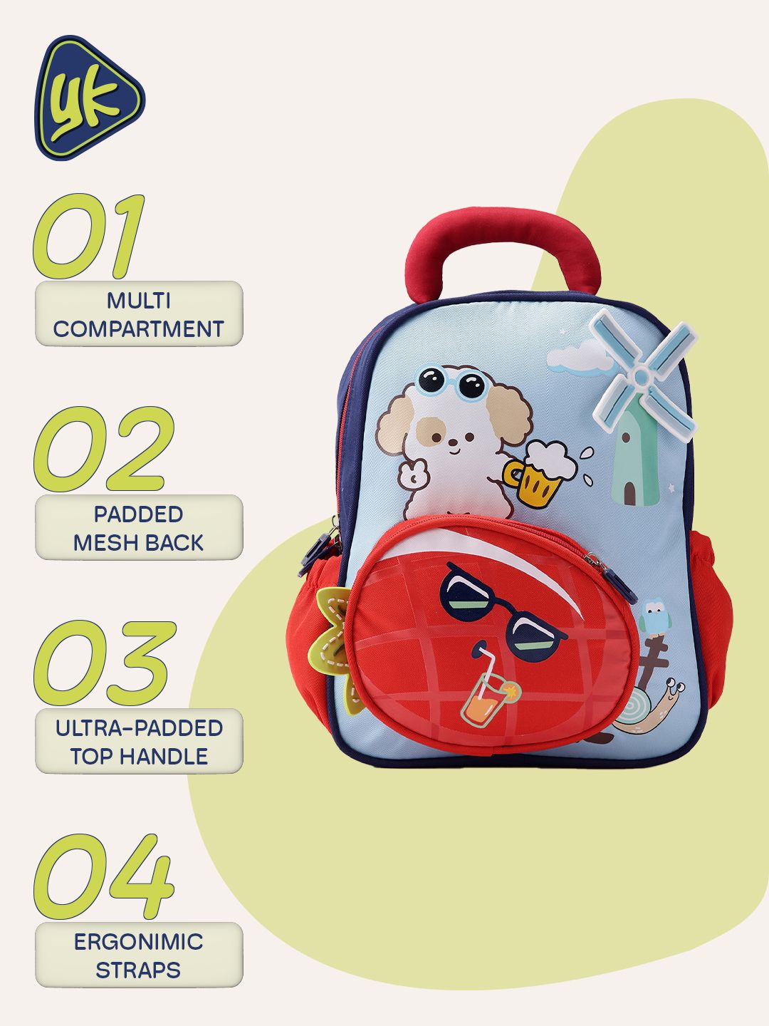 YK Kids Printed Backpack-picture-11