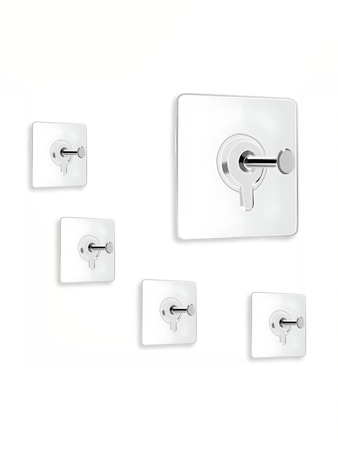 MERCEHIVE Transparent 5-Pcs Metal Hooks and Holders-picture-6