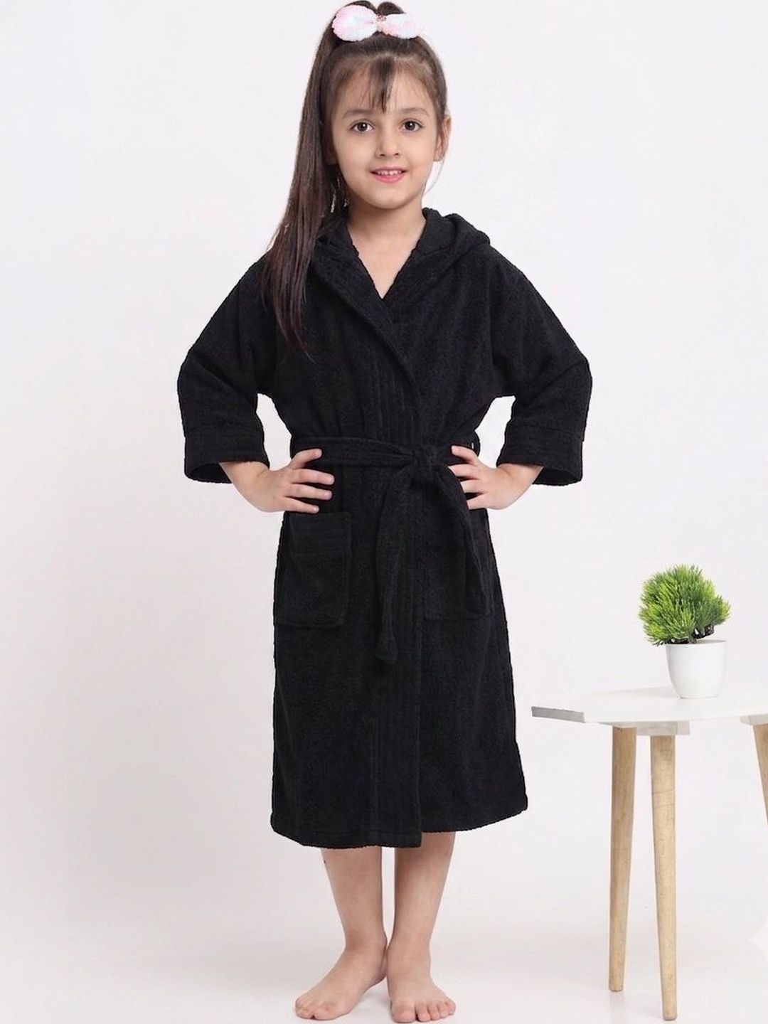 Creeva Girls Bathrobe With Front Pocket-image-28