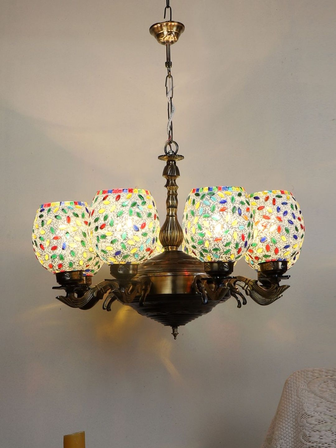 Myntra Elegant Homes Multicoloured Textured Ceiling Lamp-picture-28