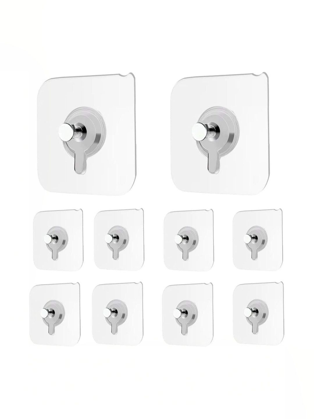 MERCEHIVE 10-Pcs Transparent Metal Hooks-picture-5