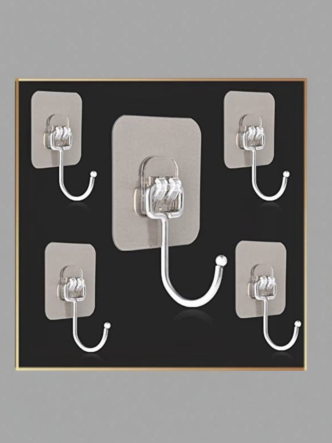 MERCEHIVE 5-Pcs Transparent Adhesive Hook-picture-23
