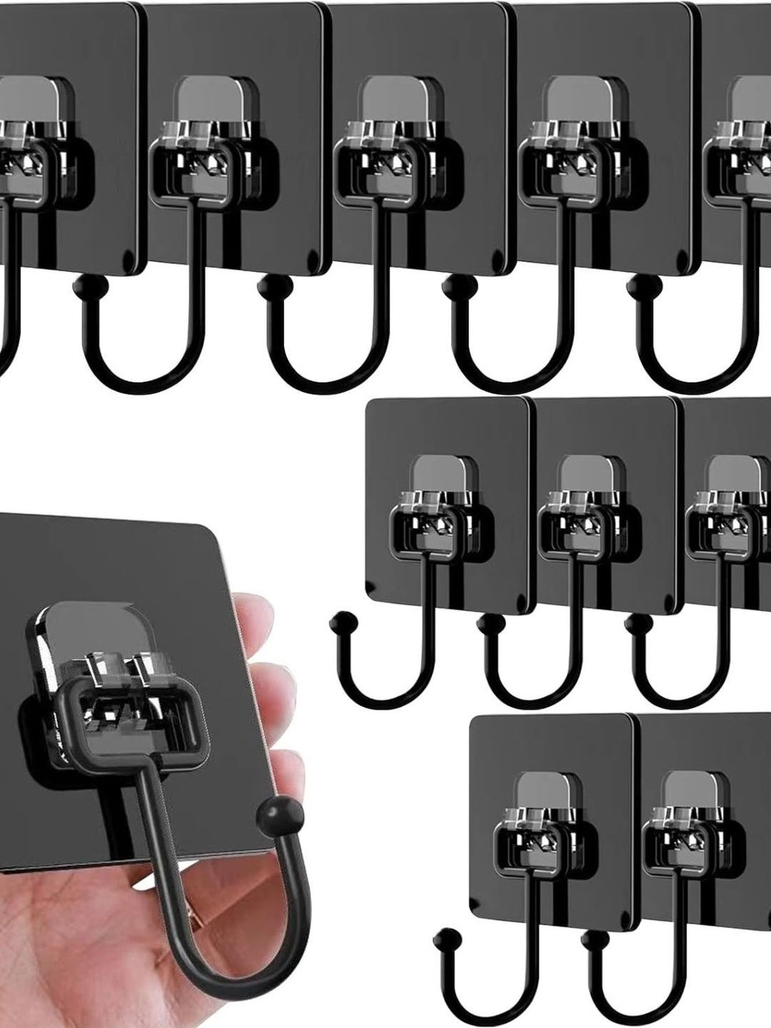 MERCEHIVE Black 10-Pcs Metal Hooks and Holders-picture-16