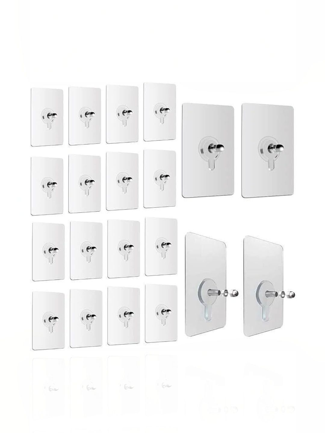 MERCEHIVE Set Of 18 Transparent Metal Hooks-picture-24