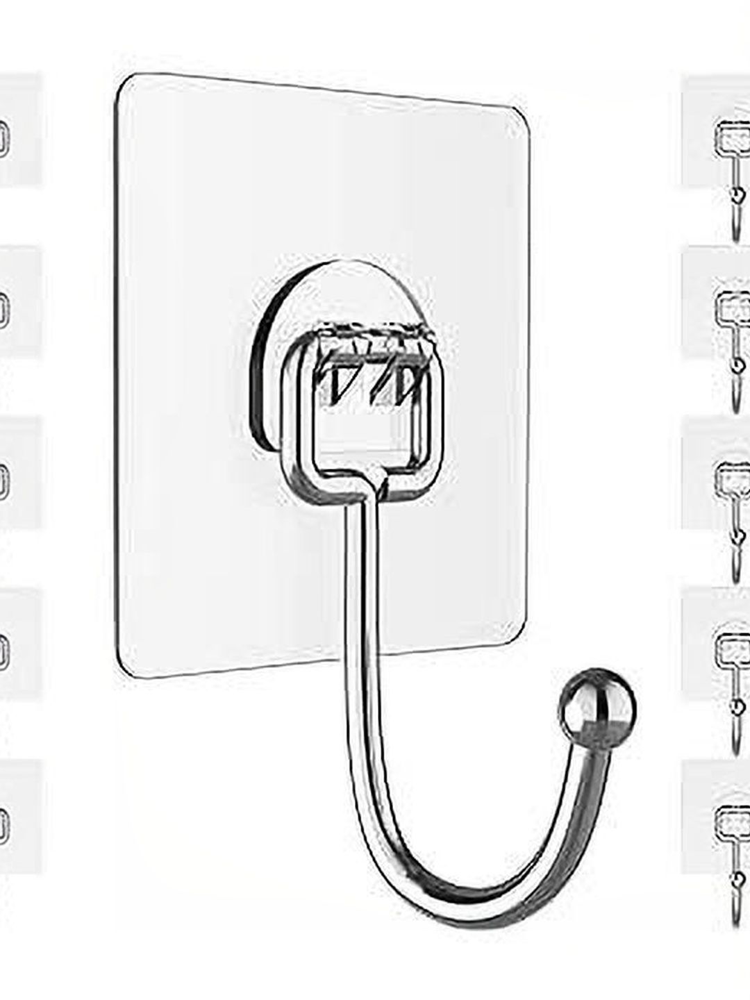 MERCEHIVE Transparent 18-Pcs Metal Hooks and Holders-picture-16