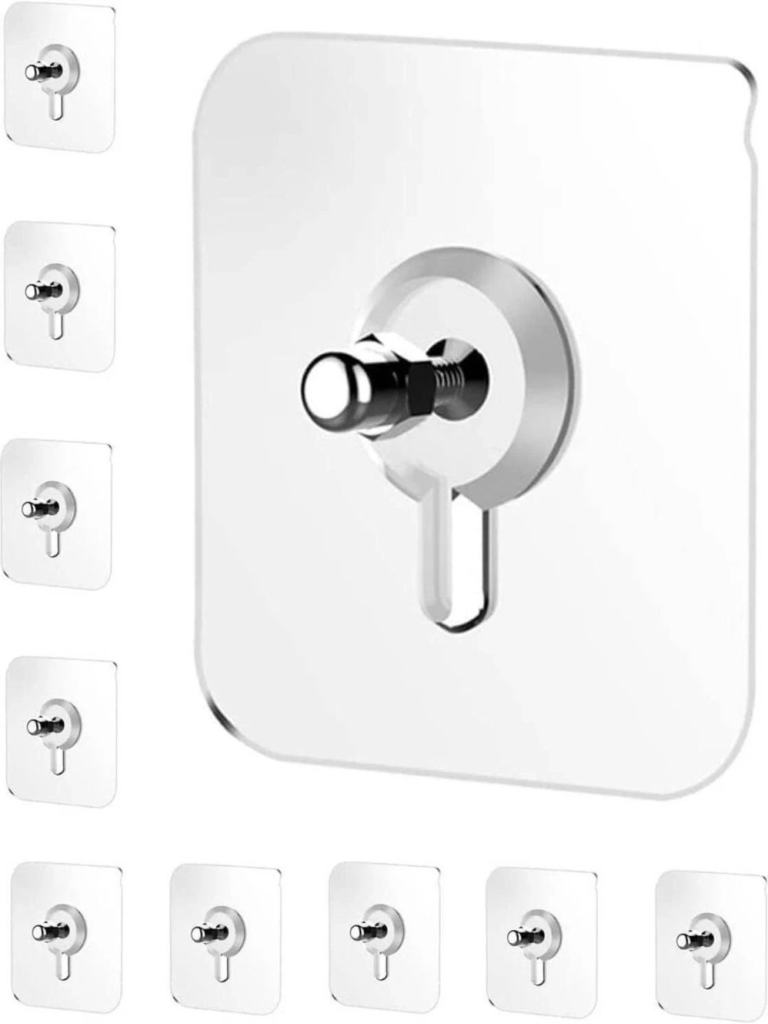 MERCEHIVE Transparent Metal 10-Pcs Wall Hooks-picture-39