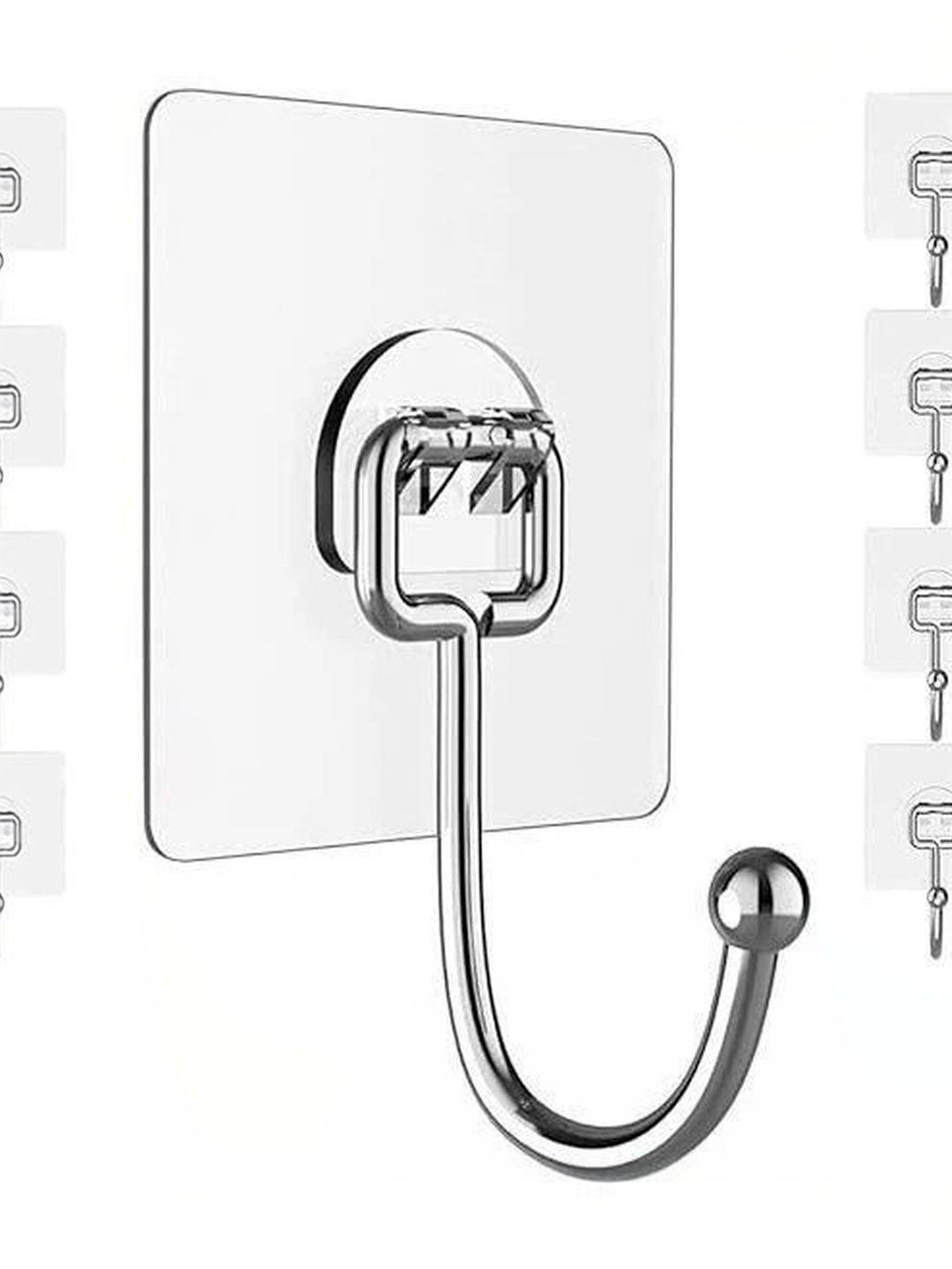 MERCEHIVE Transparent Metal 10-Pcs Wall Hooks-picture-26