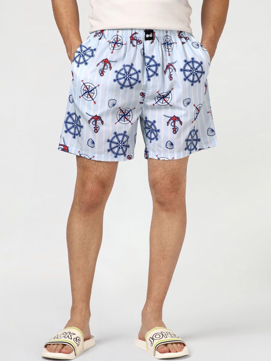 Bewakoof Men's Sky Blue All Over Printed Boxers-picture-26