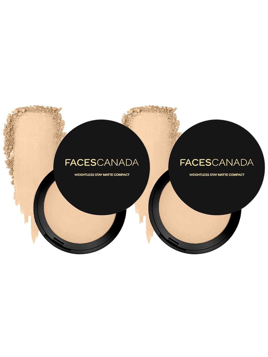 FACES CANADA Set Of 2 Weightless Stay Matte Finish Compact Powder - Natural 03 - 9g Each-image-33