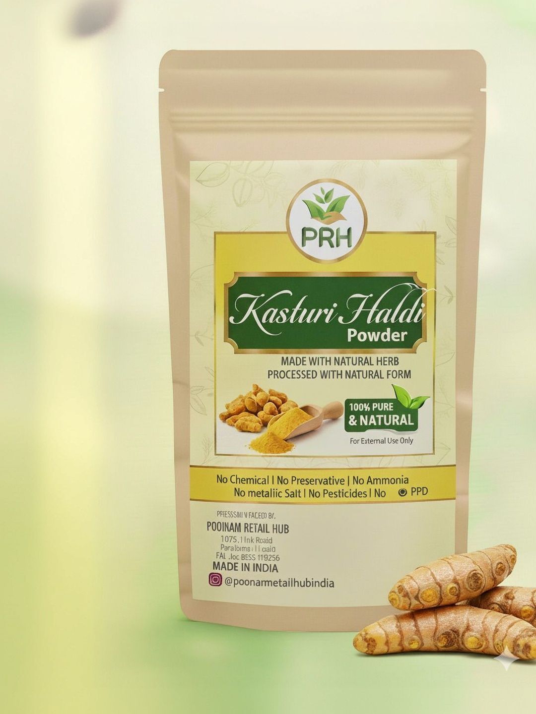 POONAM RETAIL HUB Kasturi Haldi Powder - 100 g-image-7