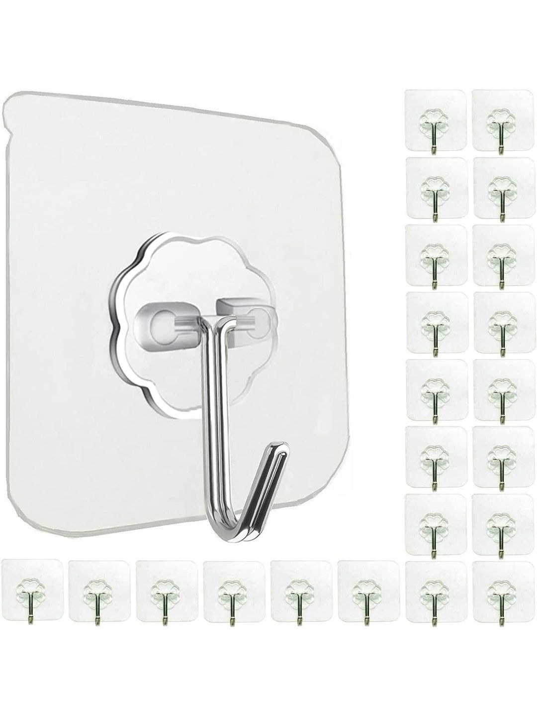 MERCEHIVE Transparent 24-Pcs Metal Hooks and Holders-picture-32