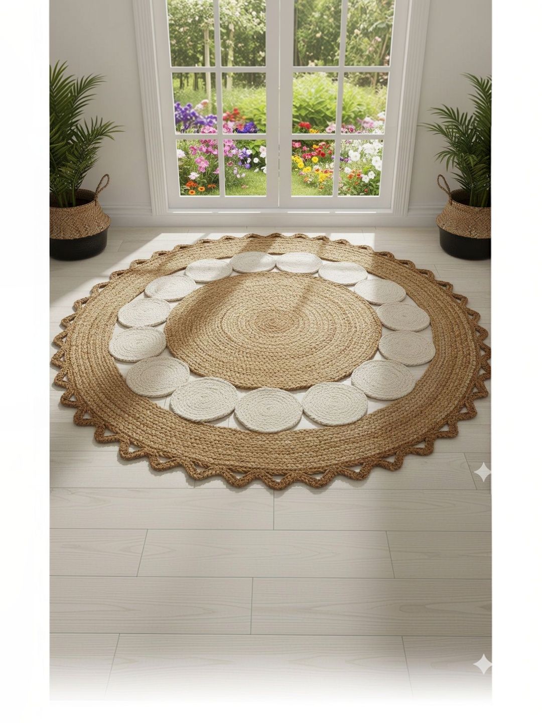 Siya Textiles Beige Anti-Skid Cotton Carpet-image-38