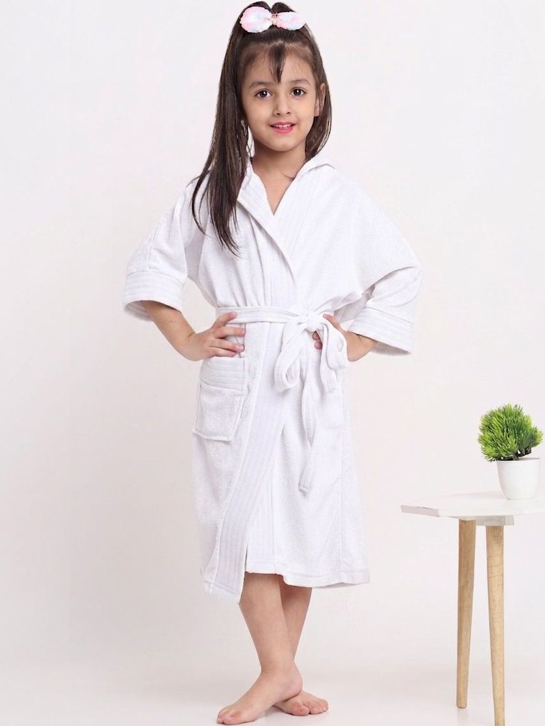 Creeva Girls Bathrobe With Front Pocket-image-35
