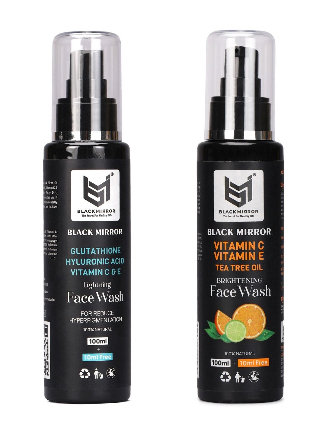 BLACK MIRROR Set Of 2 Vitamin C & E Brightening & Lightning Face Wash - 100 ml Each-image-3