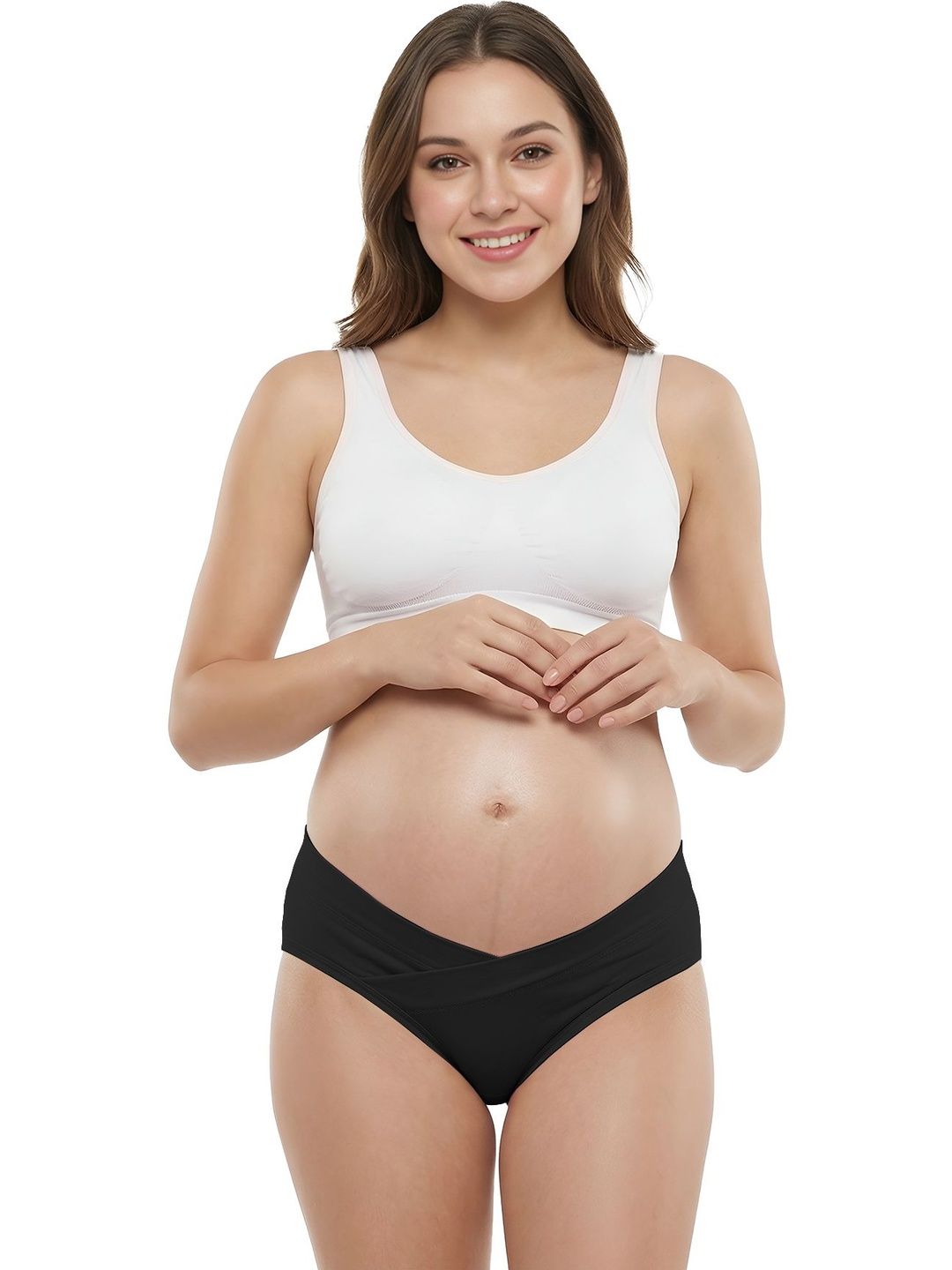 DClub Women Pack of 2 Anti Microbial Seamless Cotton Maternity Briefs-picture-10