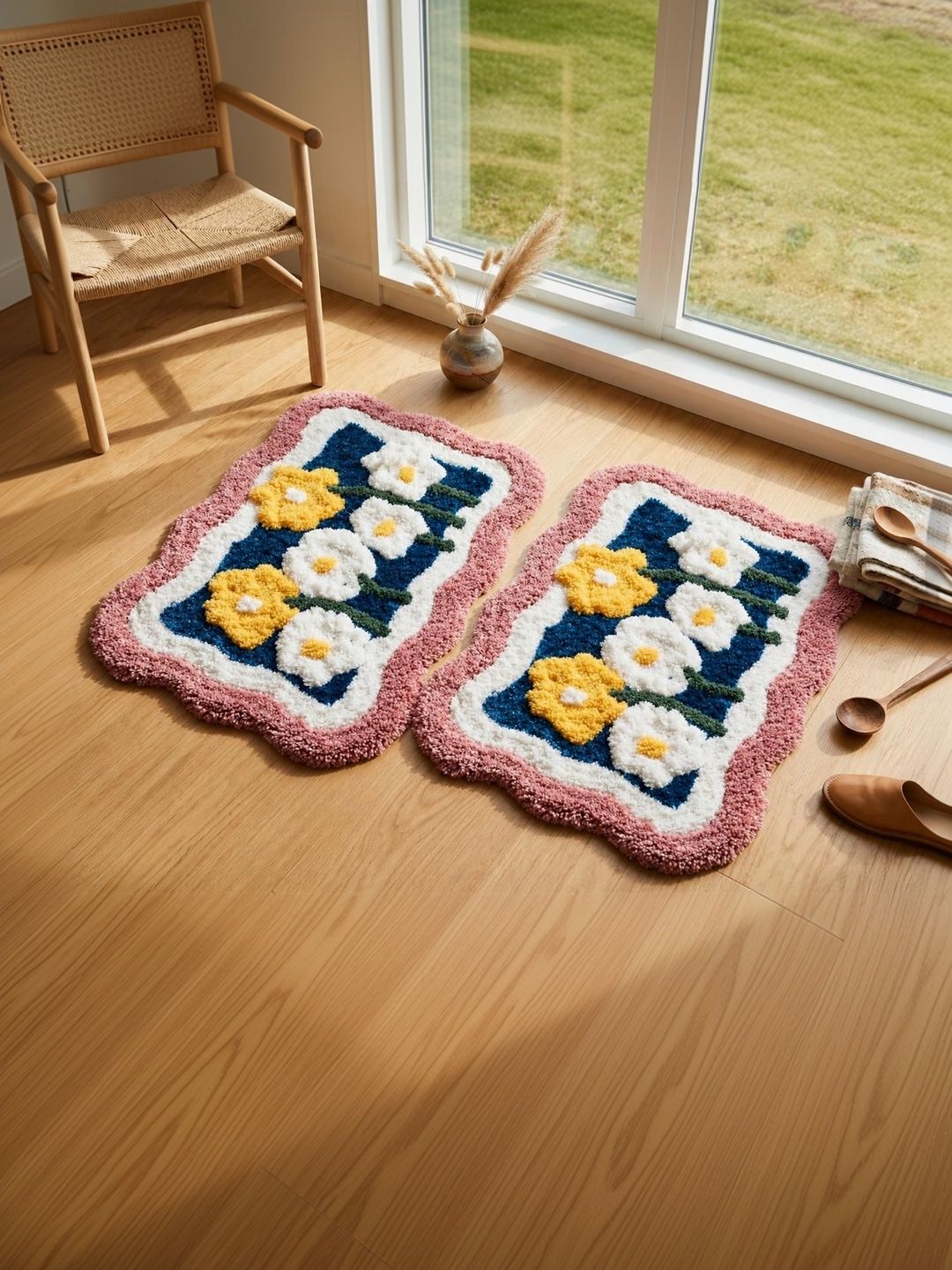 Banchmark Home Furnishings 2Piece 2200 GSM Anti Skid High Absorbent Bath Rug-picture-21