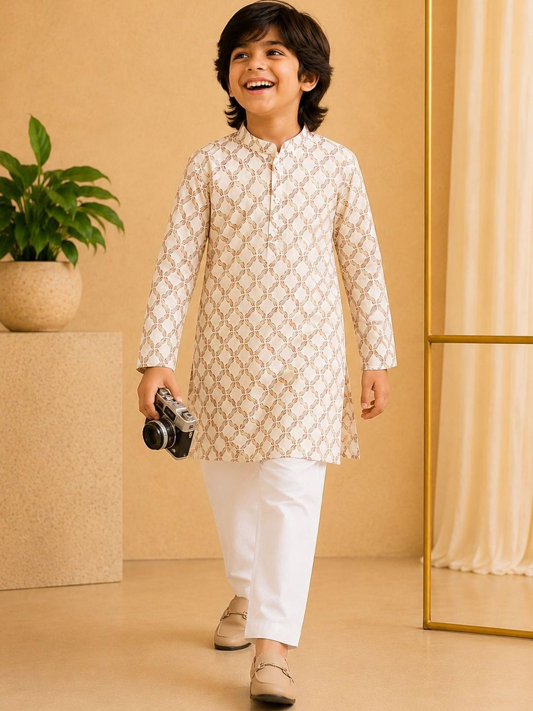 BAESD Boys Printed Regular Kurta with Pyjamas-image-30