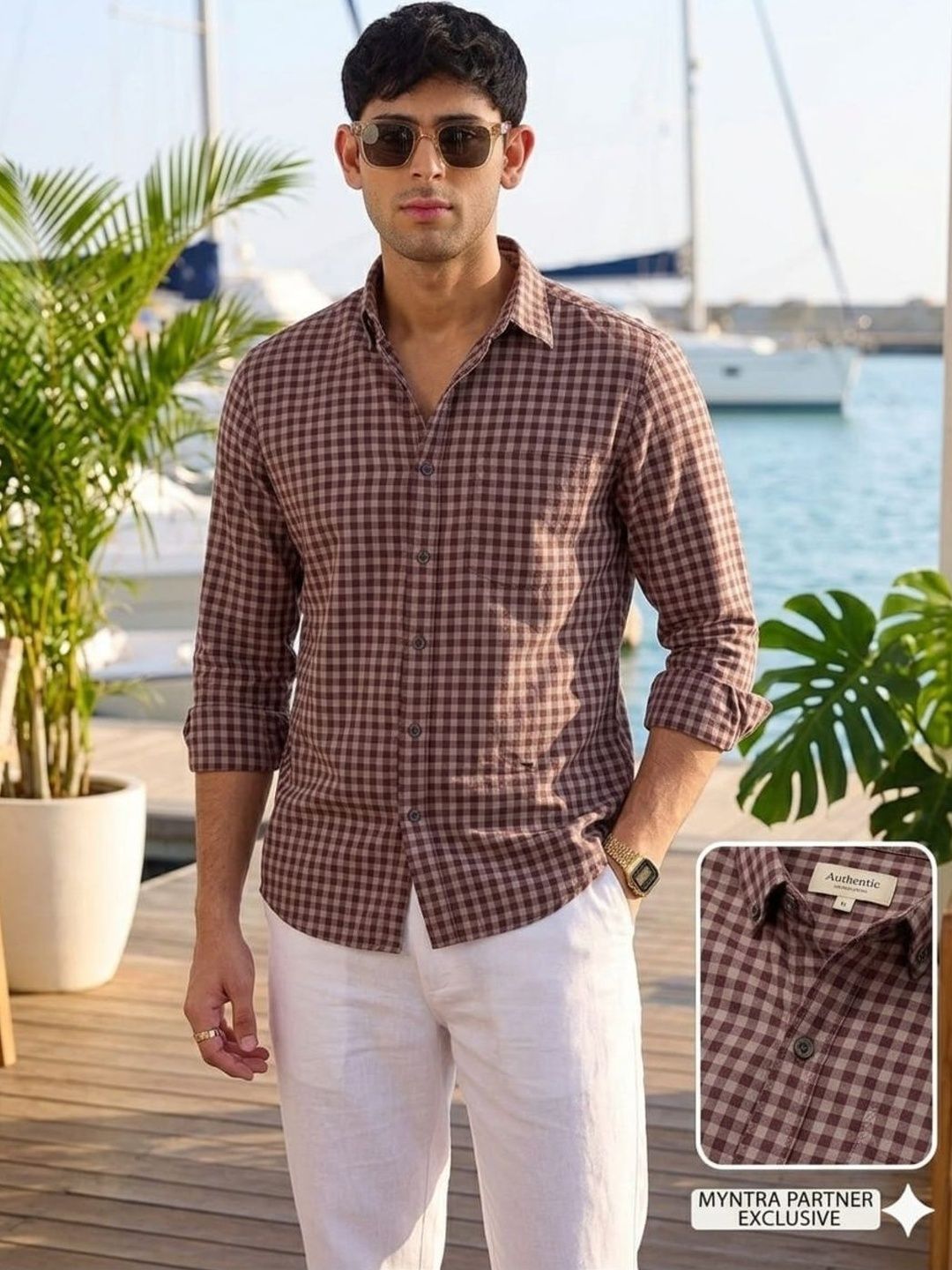ONYX WEAR Men Gingham Checks Checked Casual Shirt-picture-53