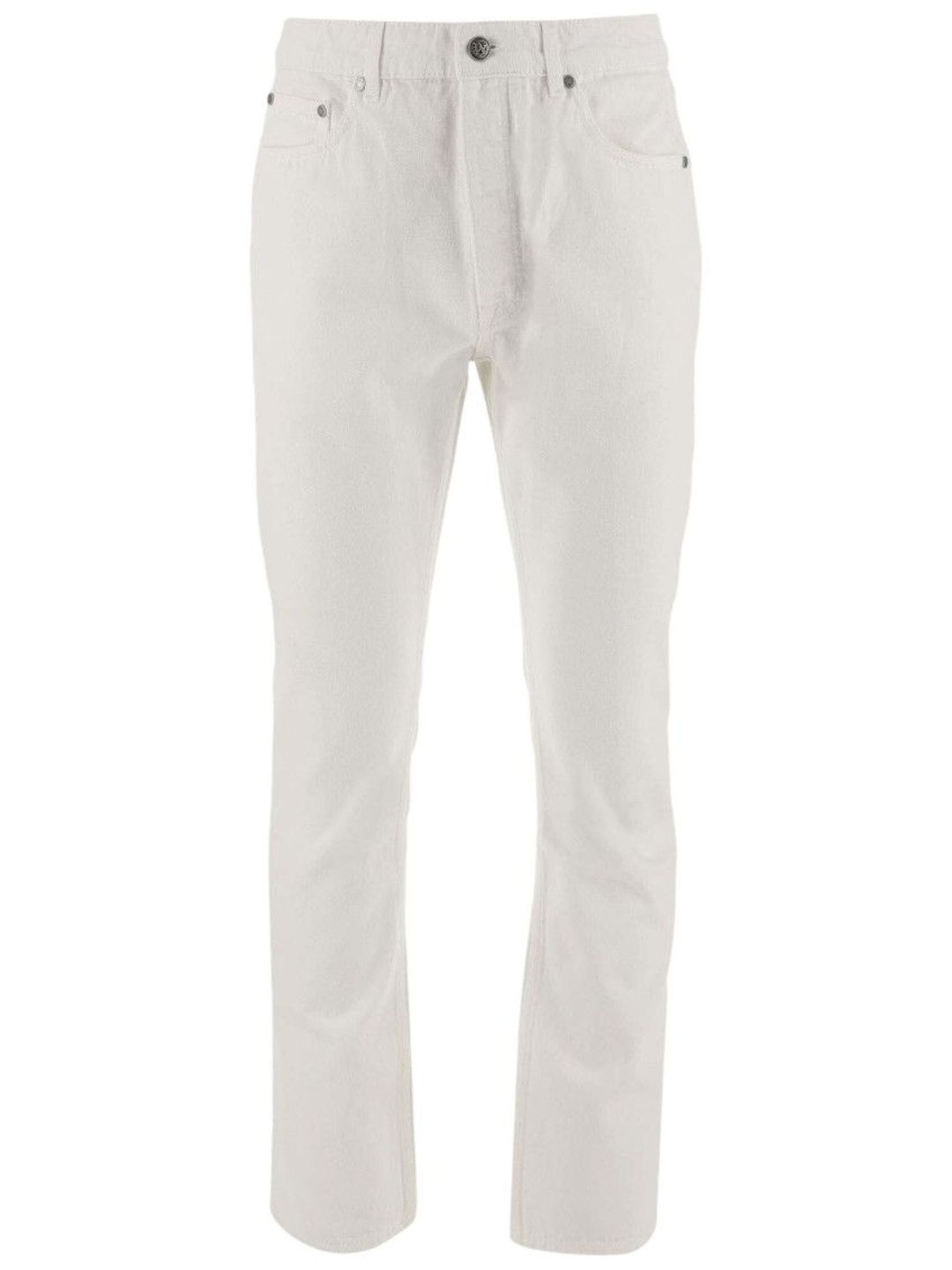 White Mid Rise Jeans-image-8