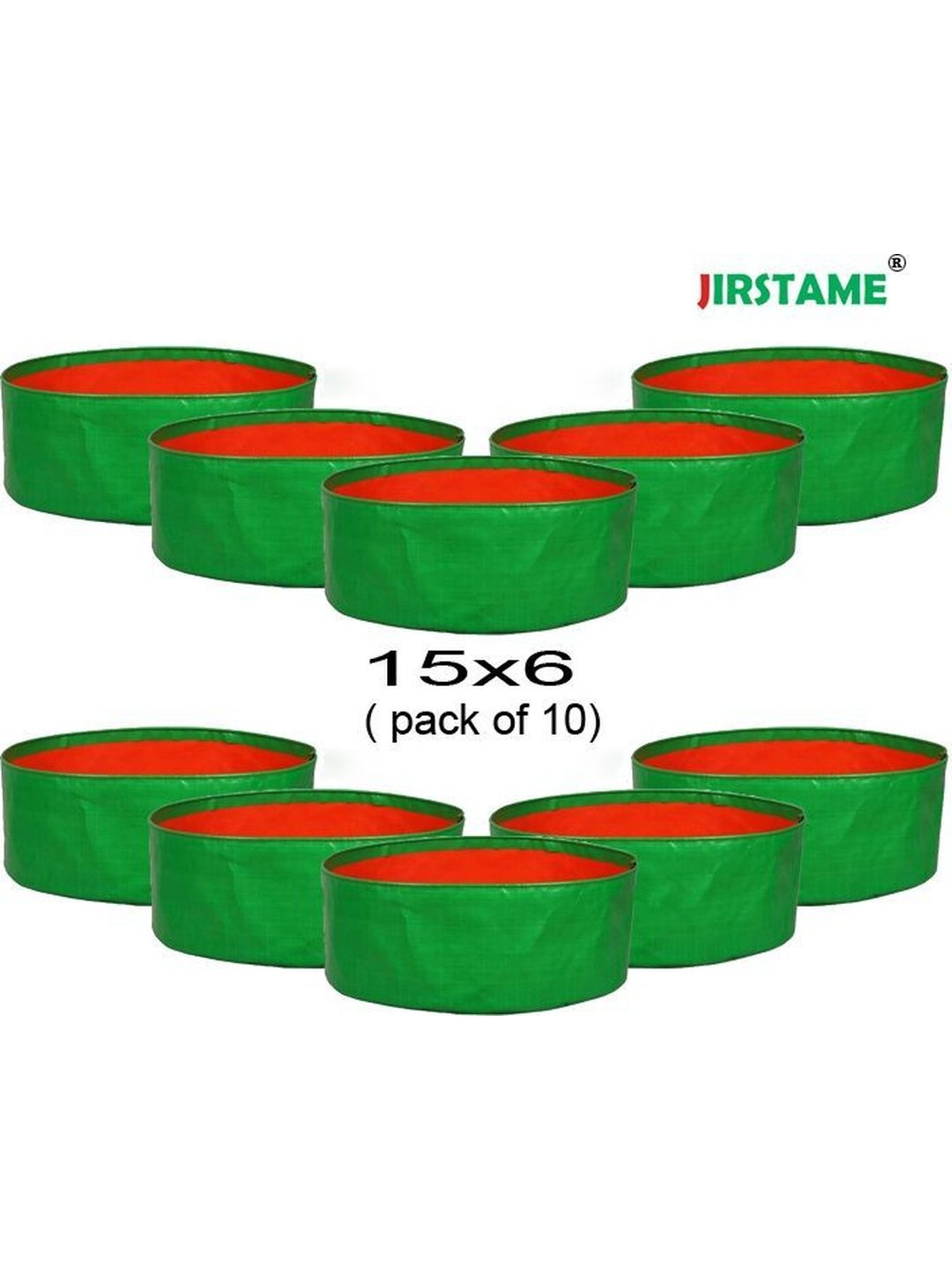 JIRSTAME 10-Pcs Green & Red Round Planters-picture-15
