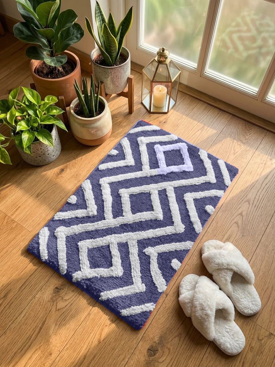 Banchmark Home Furnishings Navy Blue 2Piece 2200 GSM Anti Skid High Absorbent Bath Rug-image-21