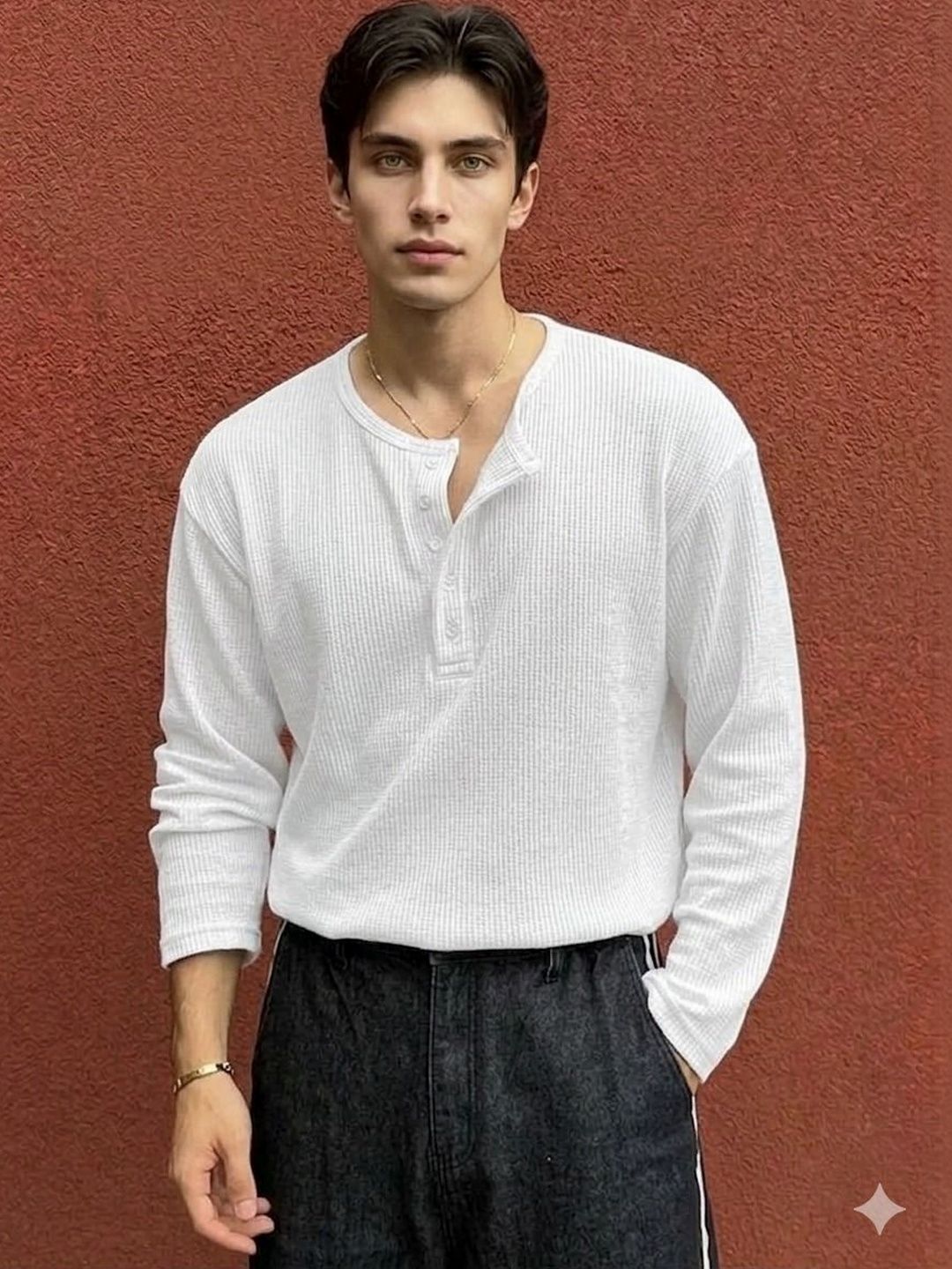 Netclick Men Henley Neck T-shirt-image-22