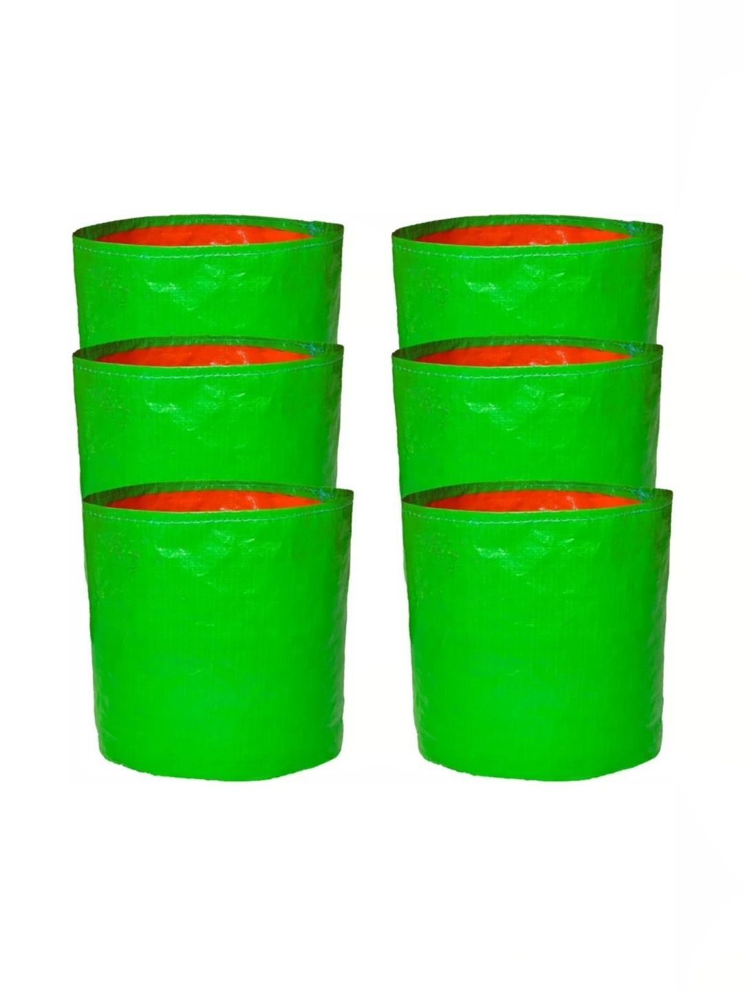 JIRSTAME 6-Pcs Green & Red Round Planters-picture-53