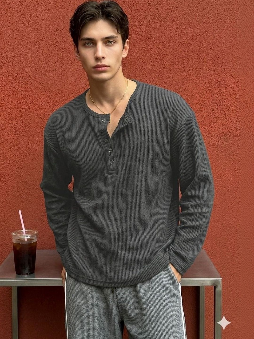 Netclick Men Henley Neck T-shirt-picture-22