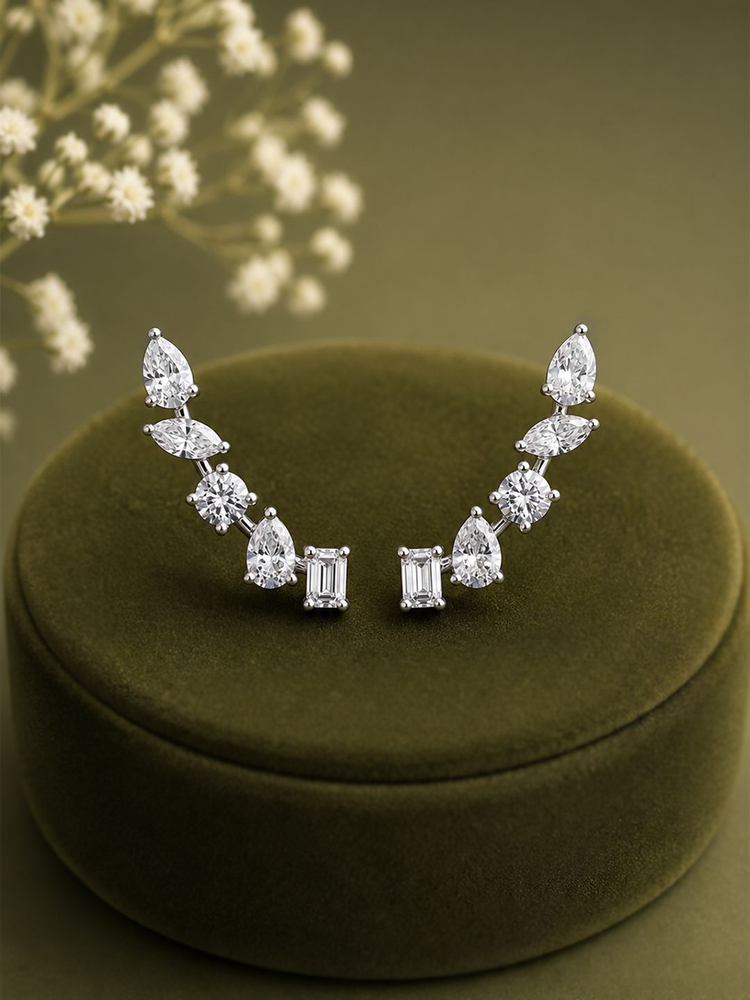 Caratiro Geometric Ear Cuff Earrings-picture-43