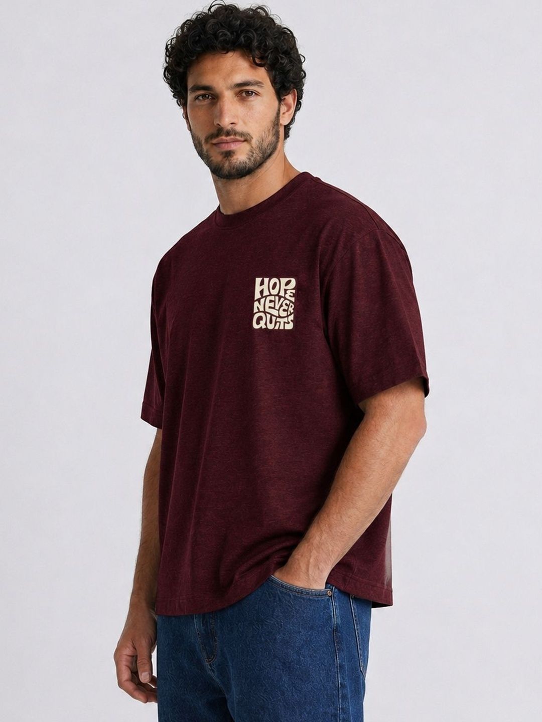 HERE&NOW Men Typography Printed T-shirt-picture-11
