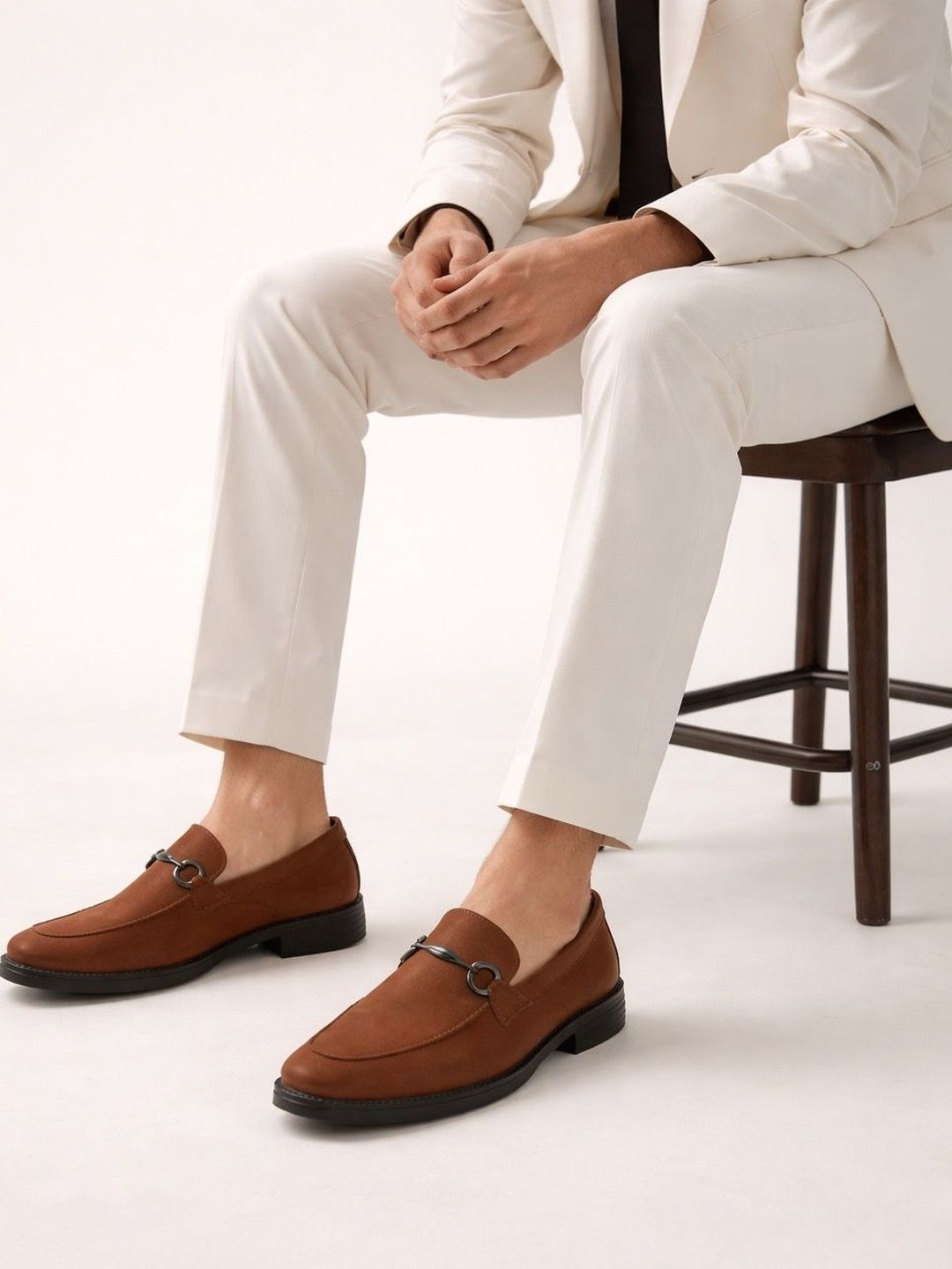 Mast & Harbour Men Textured Loafers-picture-55