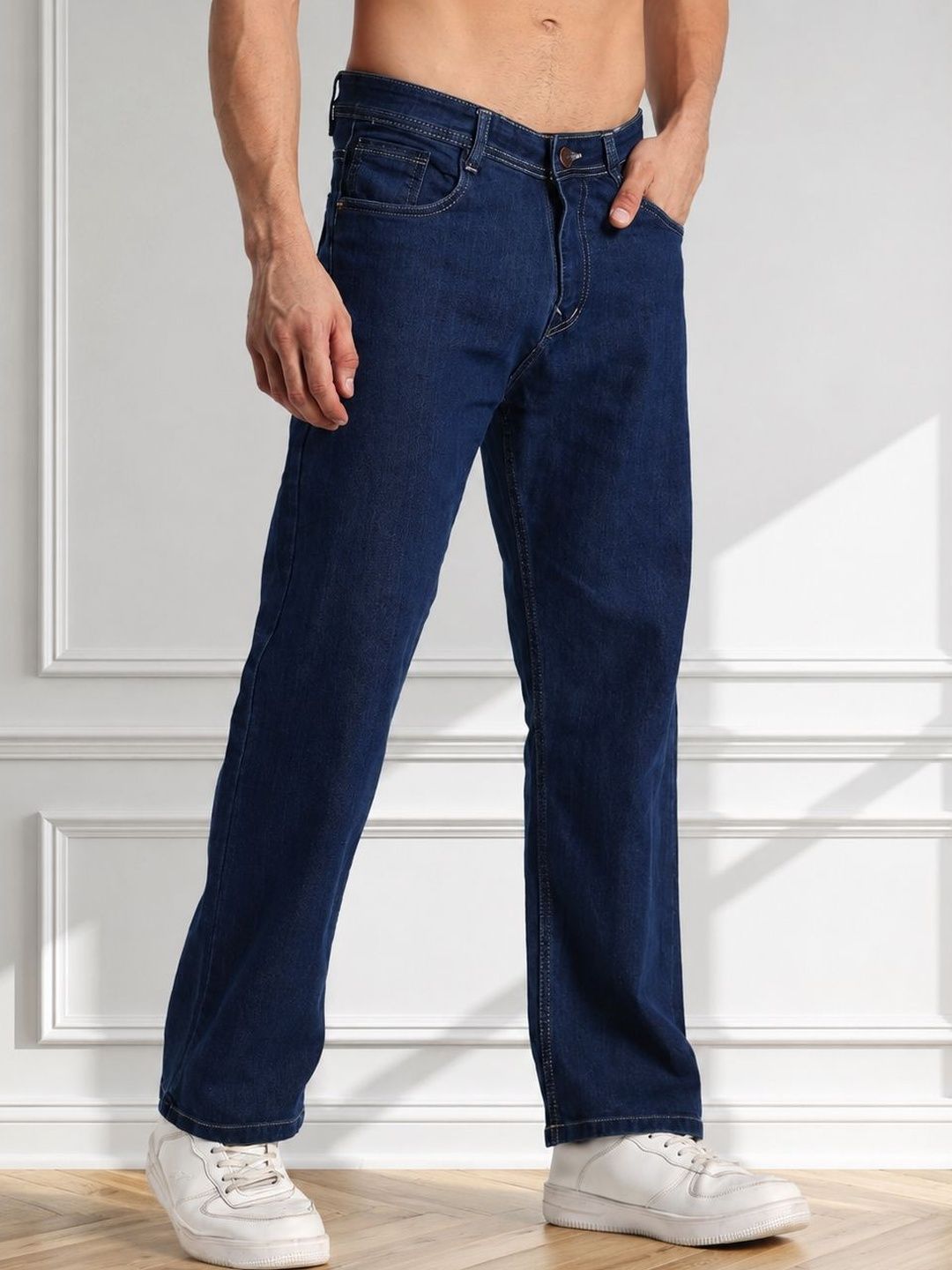 DRIPLYN Men Comfort Relaxed Fit Mid-Rise Jeans-picture-34