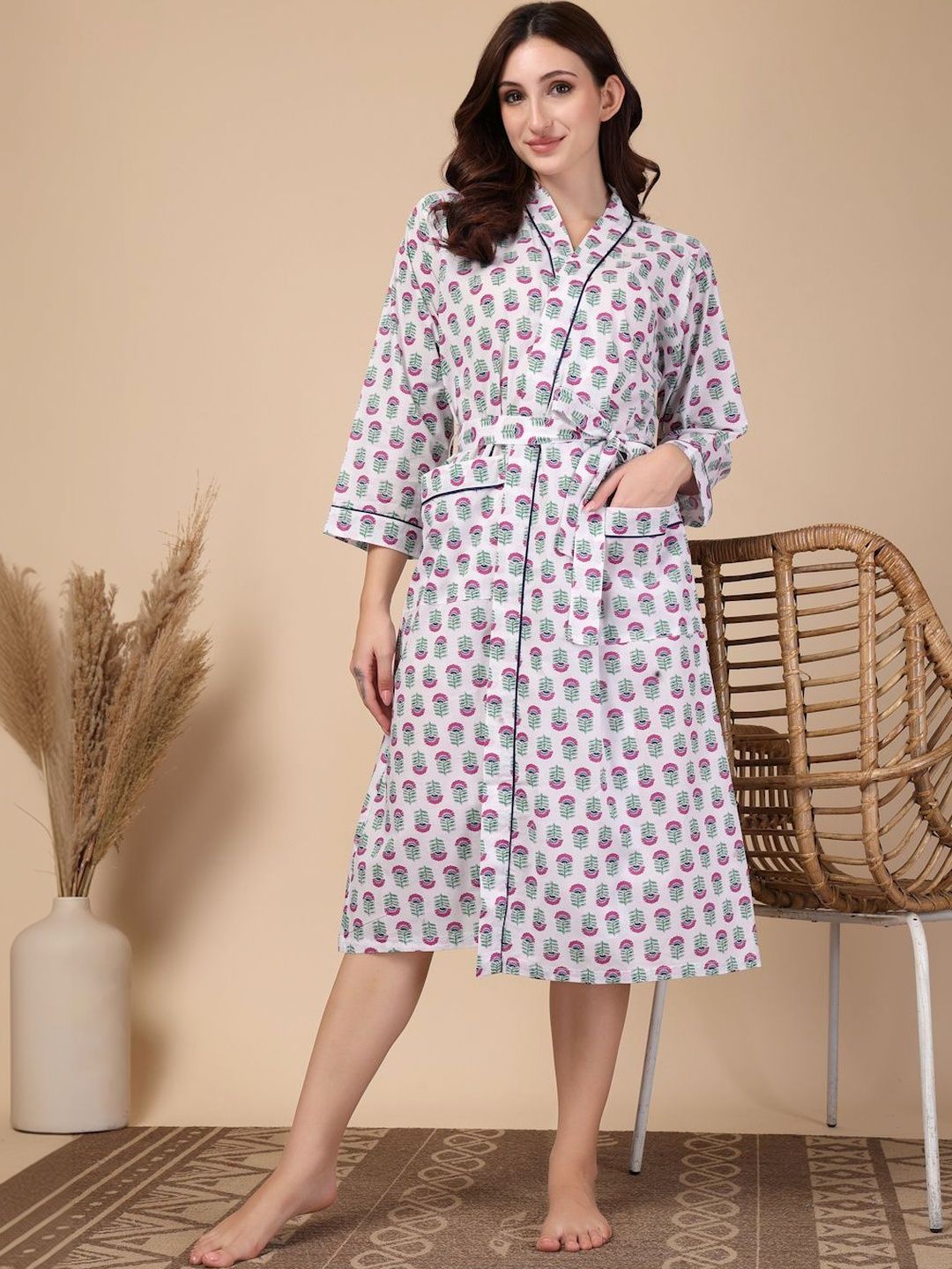 KLOTTHE Women Cotton Bath Robe and Wraps-picture-47